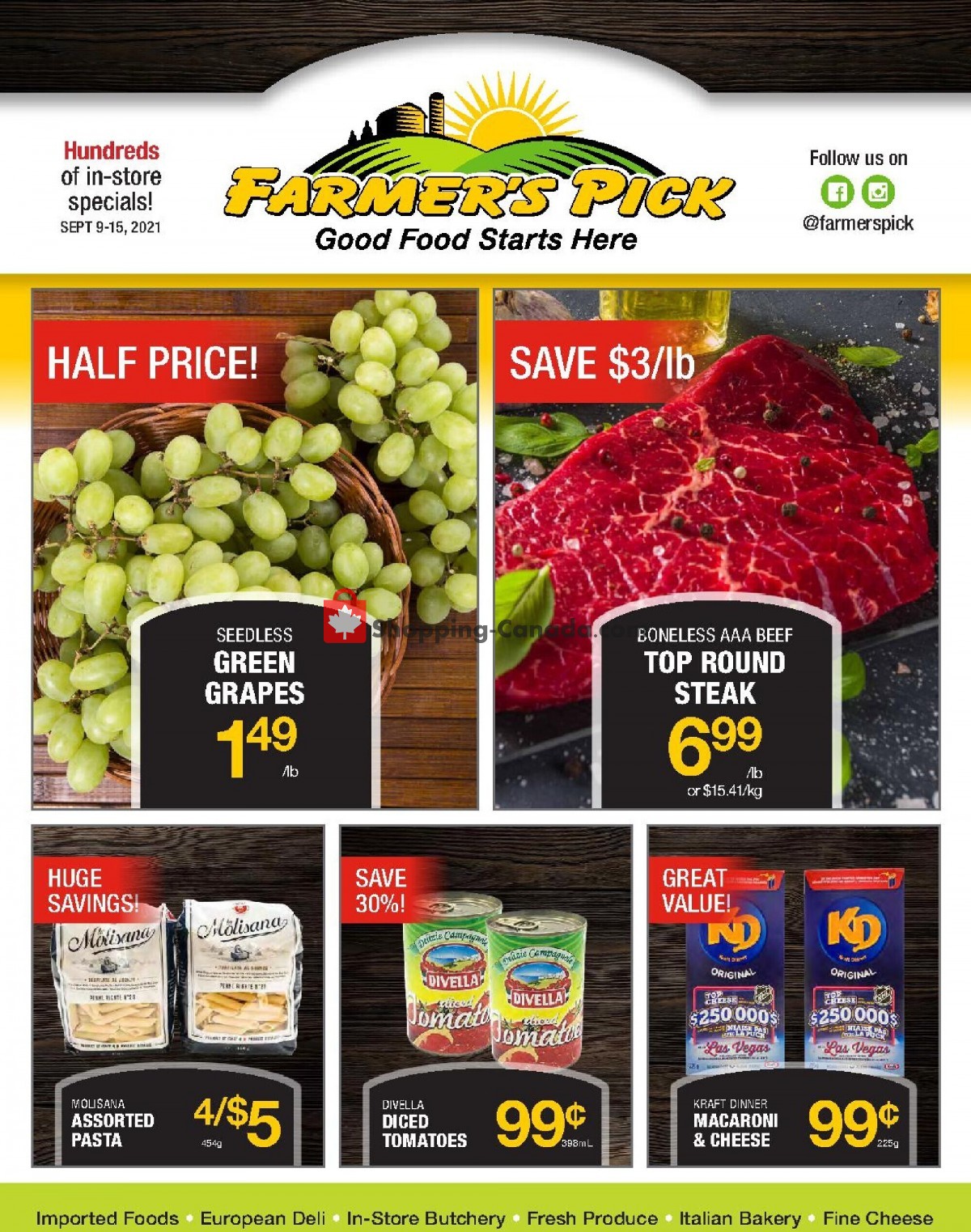 Farmers Pick flyer from Thursday September 9, 2021 to Wednesday September 15, 2021 - page 1