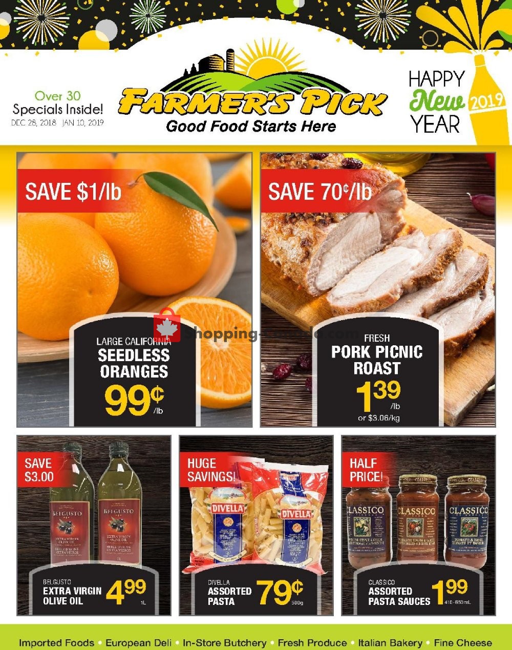 Farmers Pick flyer from Friday December 28, 2018 to Thursday January 10, 2019 - page 1