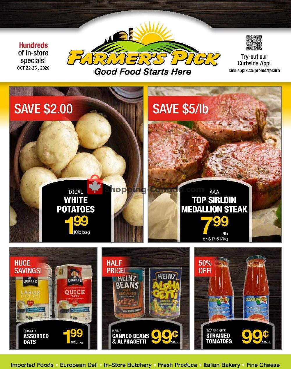 Farmers Pick Canada, flyer (Hot Offer) October 22 October 28, 2020 Shopping Canada