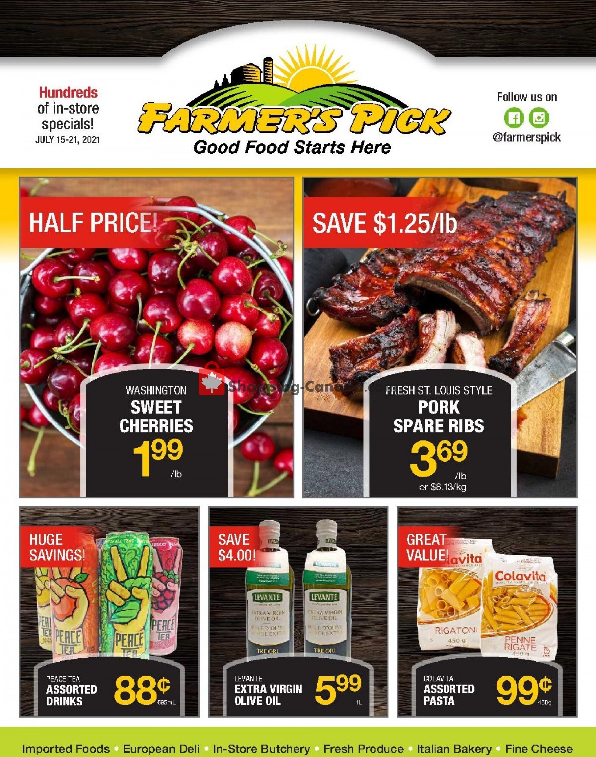 Farmers Pick flyer from Thursday July 15, 2021 to Wednesday July 21, 2021 - page 1