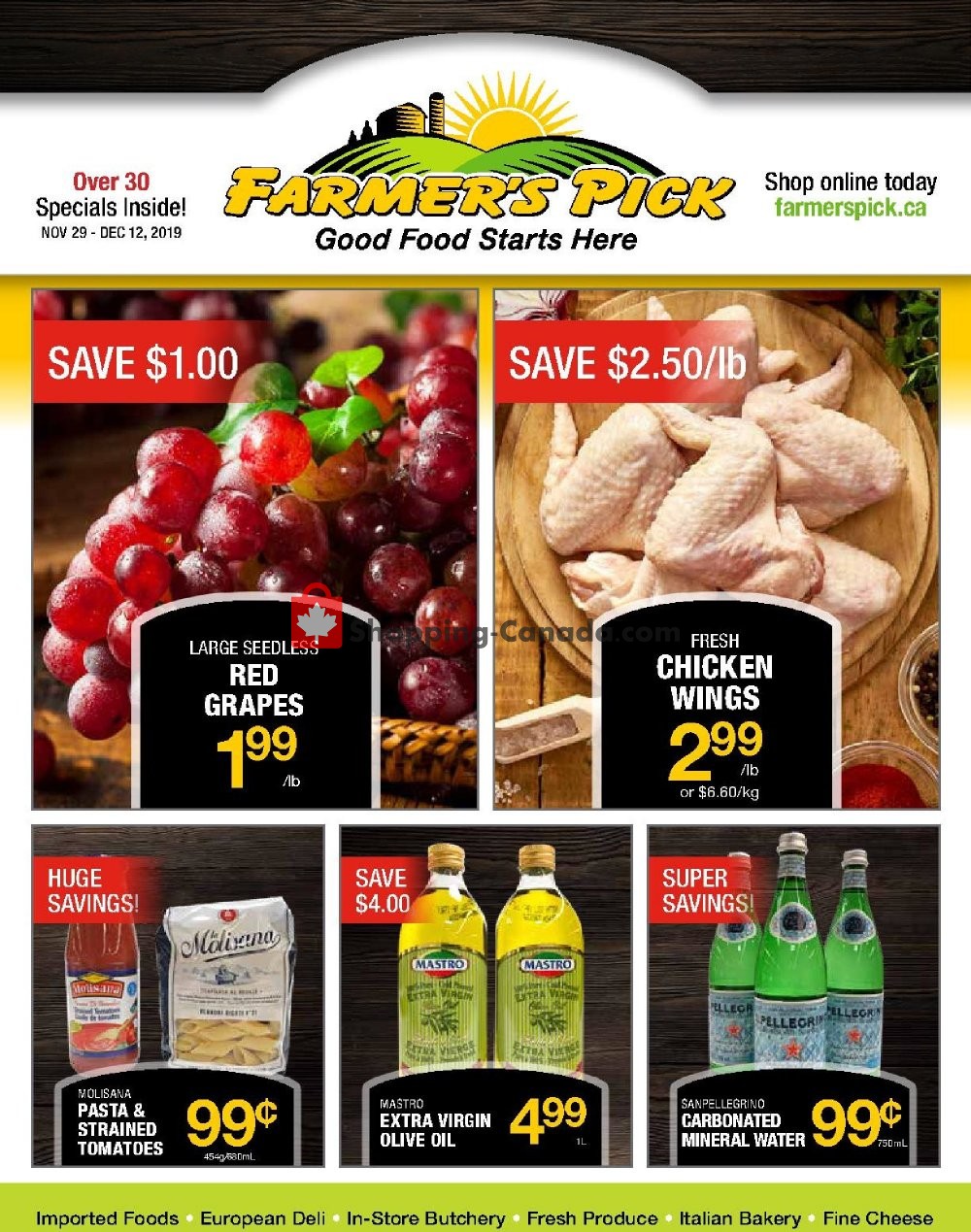 Farmers Pick Canada, flyer (Special Offer) November 29 December 12, 2019 Shopping Canada