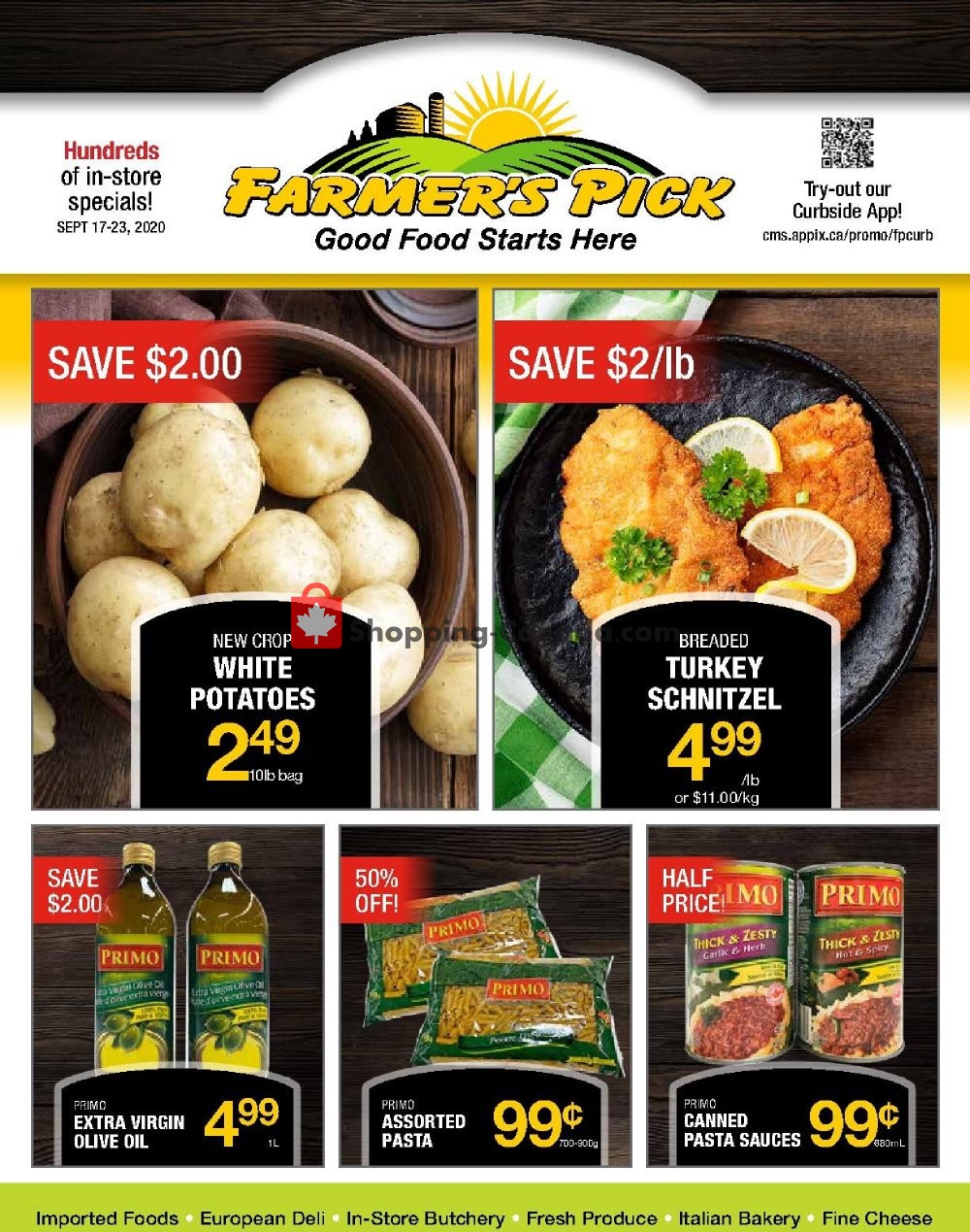 Farmers Pick flyer from Thursday September 17, 2020 to Wednesday September 23, 2020 - page 1