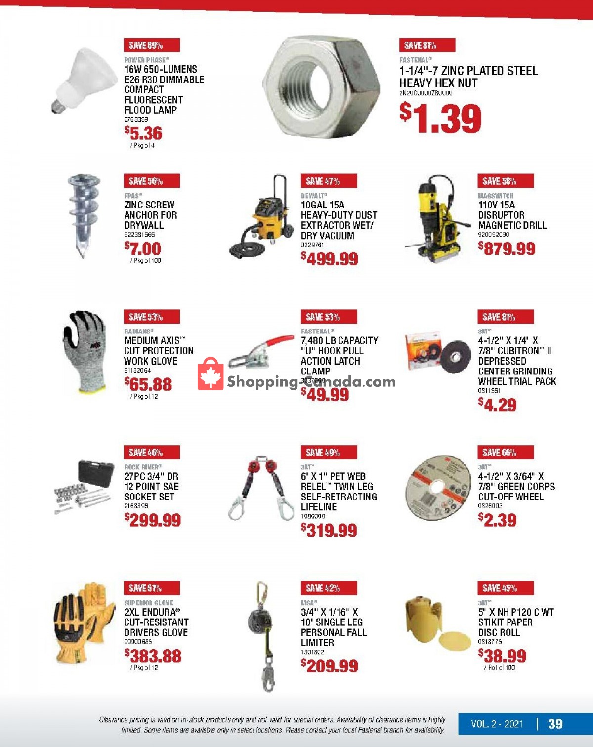 Fastenal flyer from Thursday April 1, 2021 to Saturday July 31, 2021 - page 39