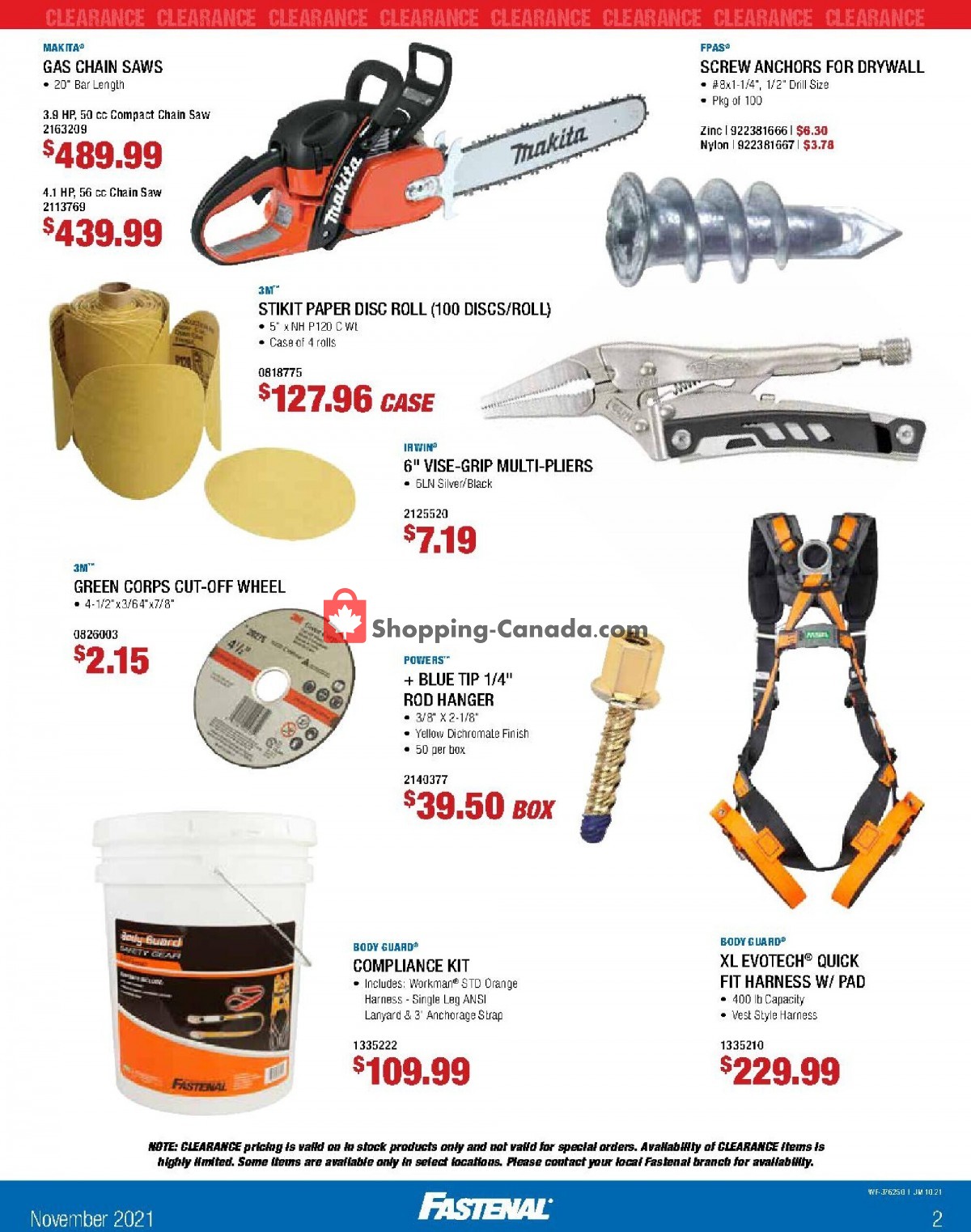 Fastenal flyer from Monday November 1, 2021 to Tuesday November 30, 2021 - page 2