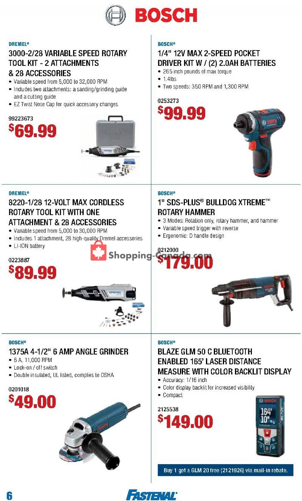 Fastenal Canada, flyer (Product Promotions) July 1 September 30