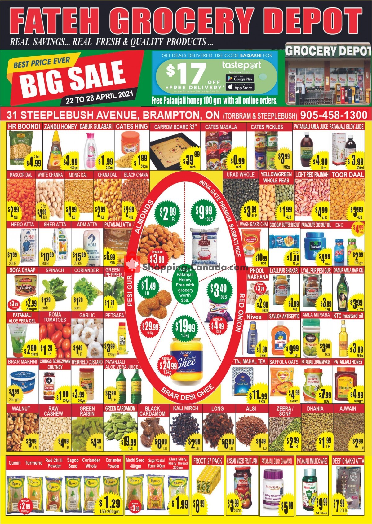 Fateh Grocery Depot flyer from Thursday April 22, 2021 to Wednesday April 28, 2021 - page 1