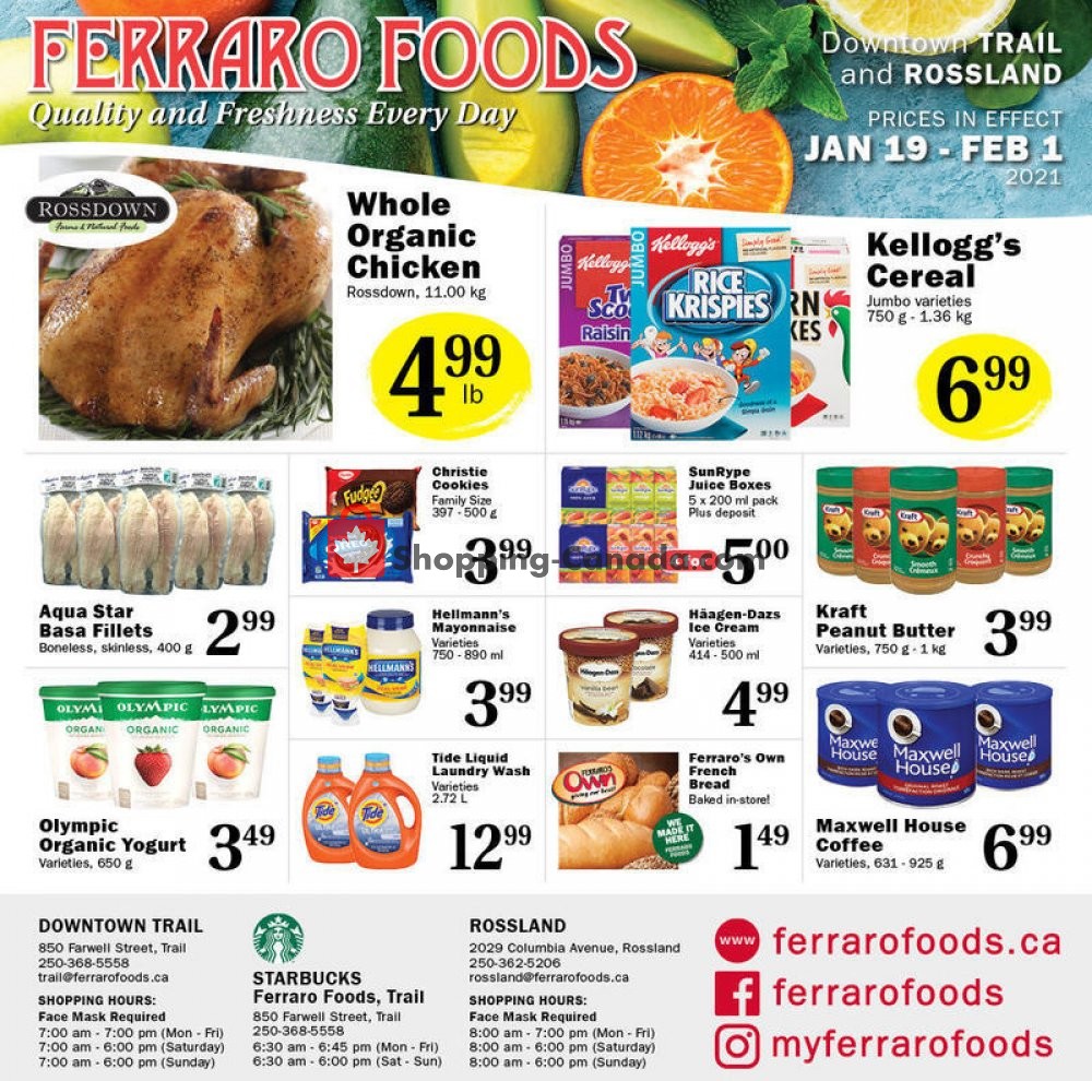 Ferraro Foods flyer from Tuesday January 19, 2021 to Monday February 1, 2021 - page 1