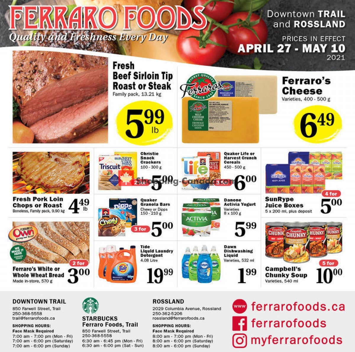 Ferraro Foods flyer from Tuesday April 27, 2021 to Monday May 10, 2021 - page 1