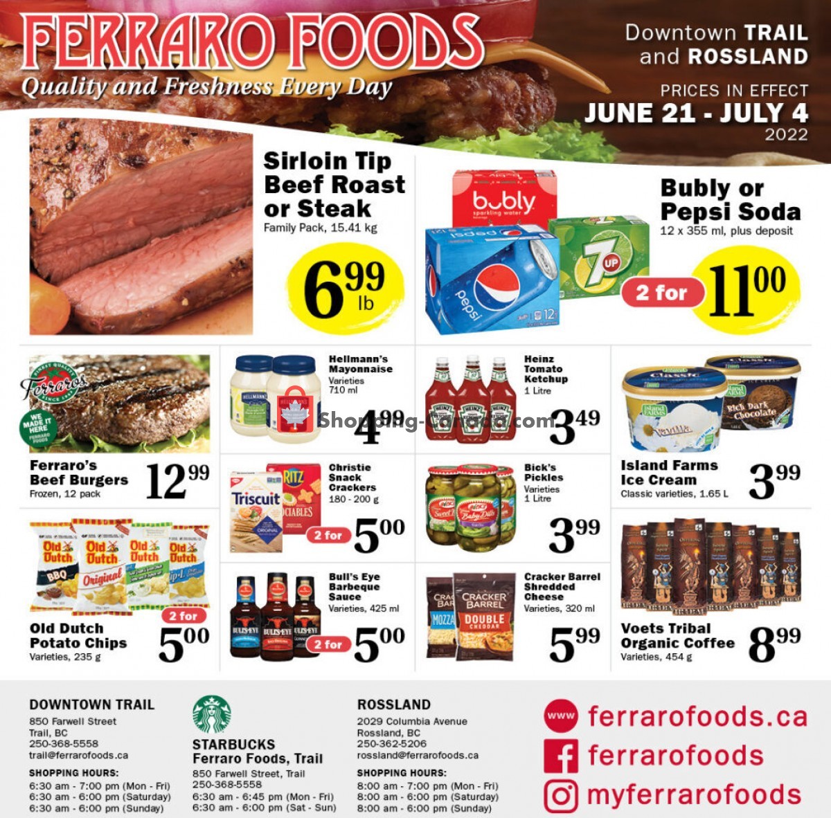 Ferraro Foods flyer from Tuesday June 21, 2022 to Monday July 4, 2022 - page 1