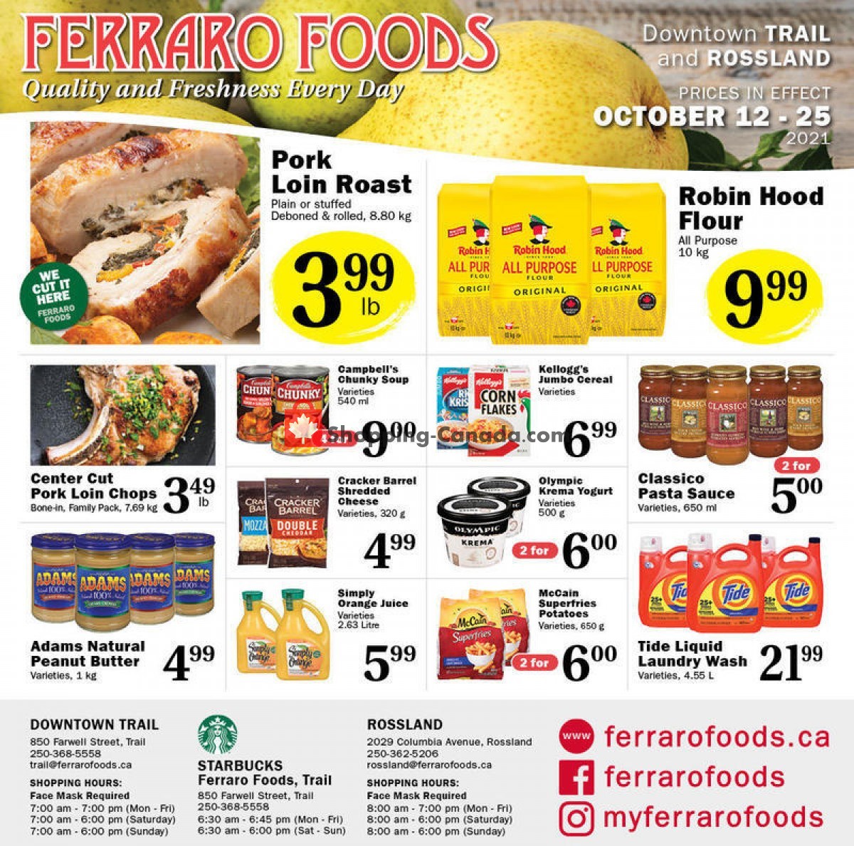 Ferraro Foods flyer from Tuesday October 12, 2021 to Monday October 25, 2021 - page 1