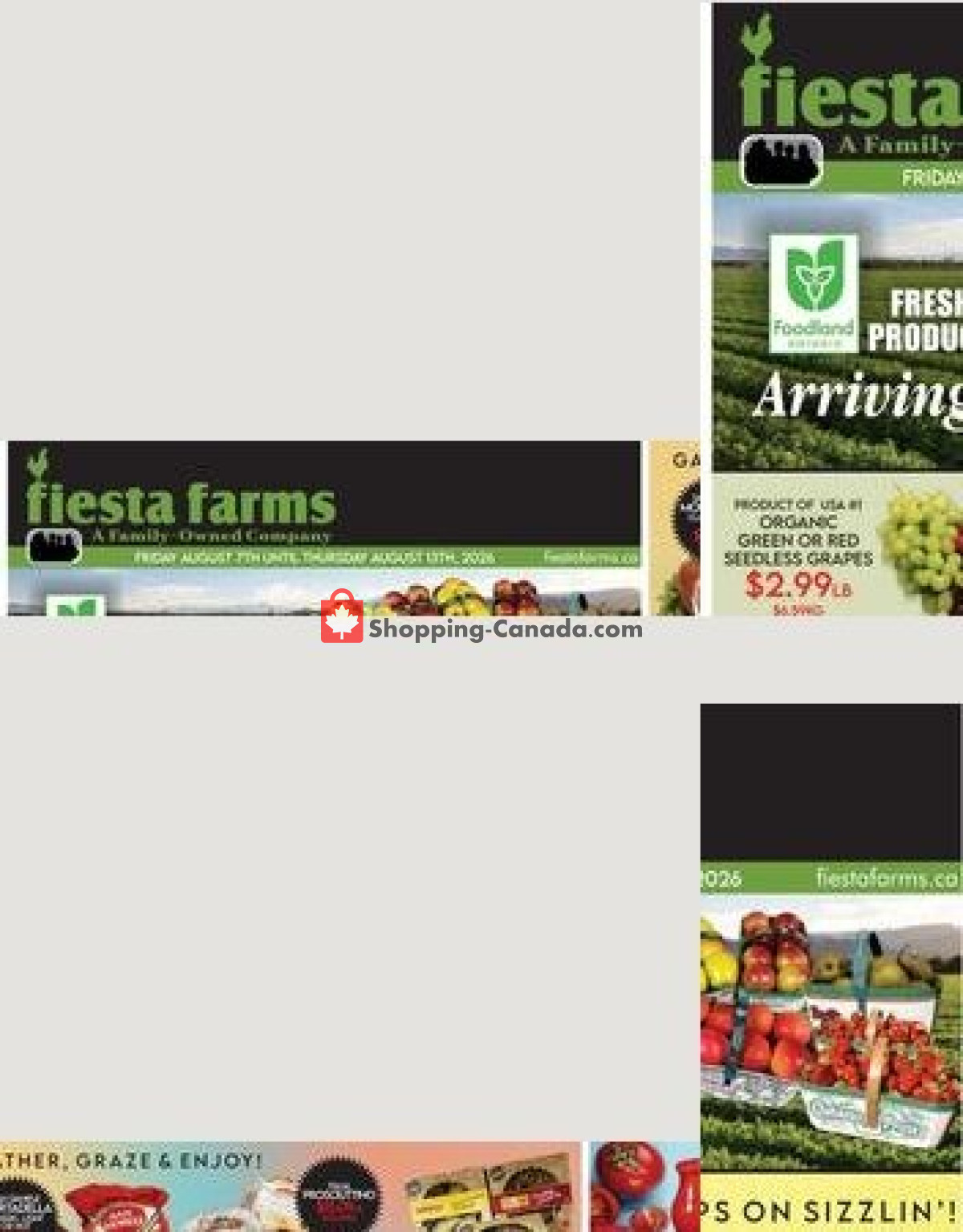 Fiesta Farms flyer from Friday August 7, 2026 to Thursday August 13, 2026 - page 1