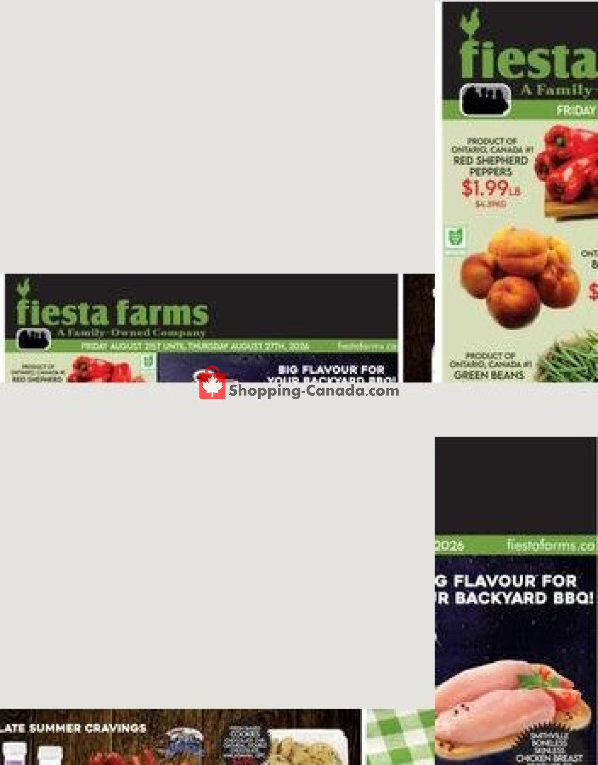 Fiesta Farms flyer from Friday August 21, 2026 to Thursday August 27, 2026 - page 1
