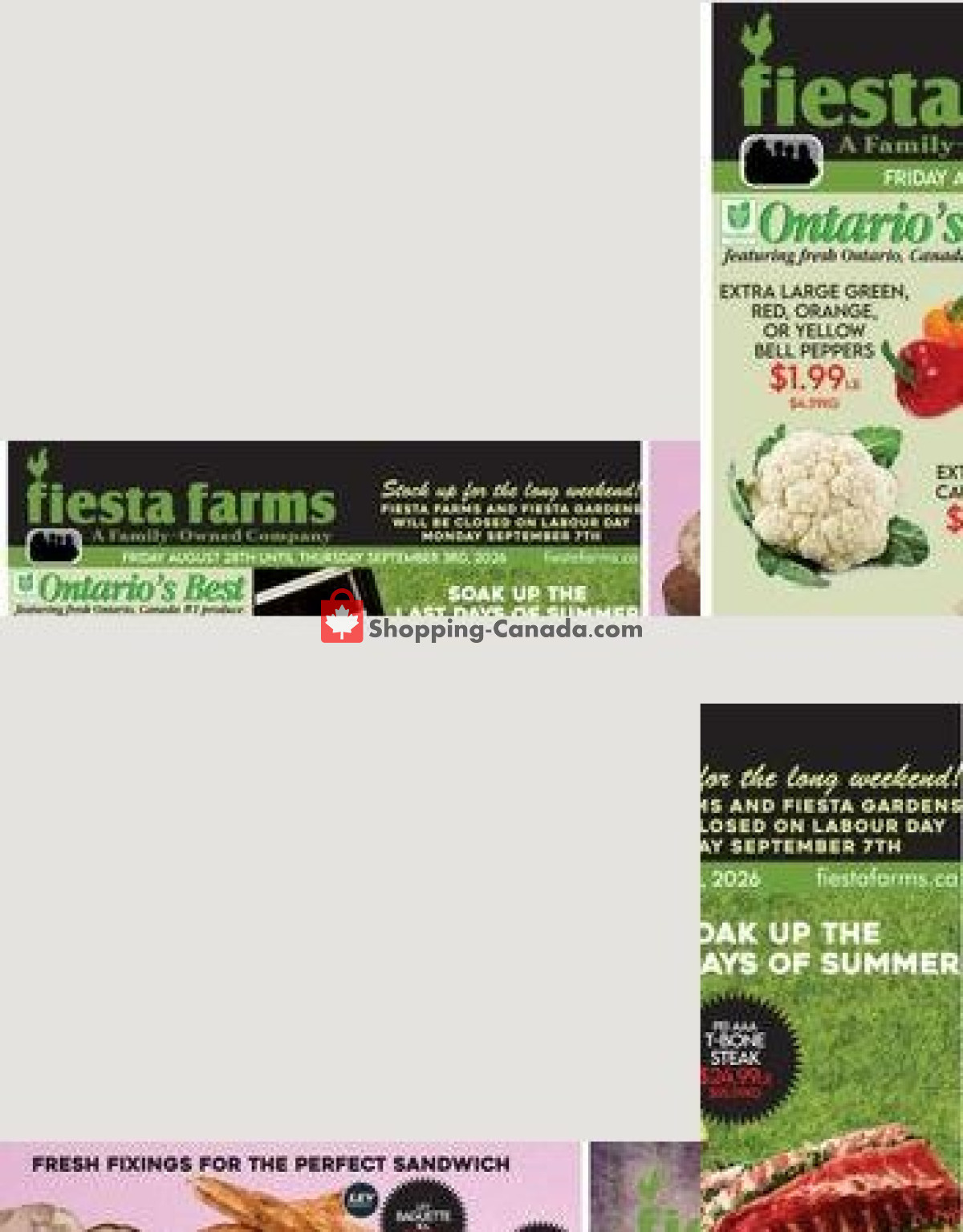 Fiesta Farms flyer from Friday August 28, 2026 to Thursday September 3, 2026 - page 1