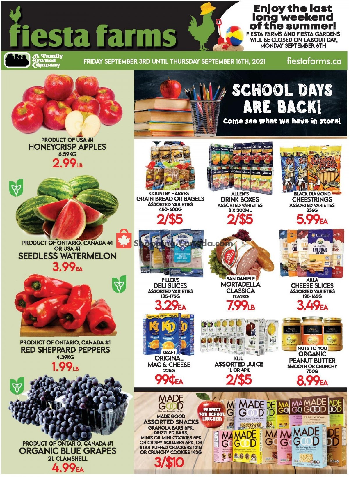 Fiesta Farms flyer from Friday September 3, 2021 to Thursday September 16, 2021 - page 1
