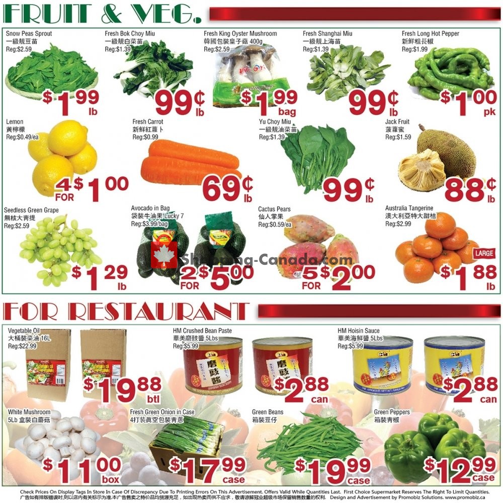 First Choice Supermarket flyer from Friday September 6, 2019 to Thursday September 12, 2019 - page 4