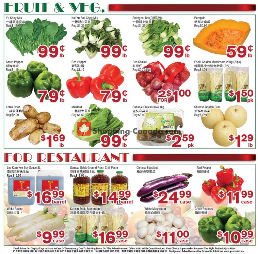 First Choice Supermarket flyer from Friday October 4, 2019 to Thursday October 10, 2019 - page 4
