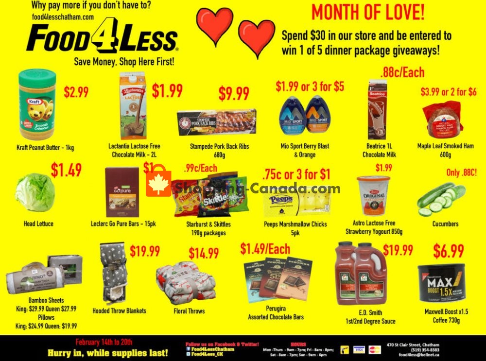 Food 4 Less flyer from Thursday February 14, 2019 to Wednesday February 20, 2019 - page 1