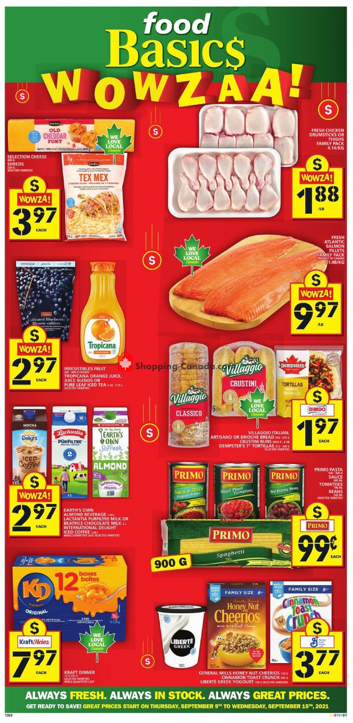 Food Basics flyer from Thursday September 9, 2021 to Wednesday September 15, 2021 - page 1