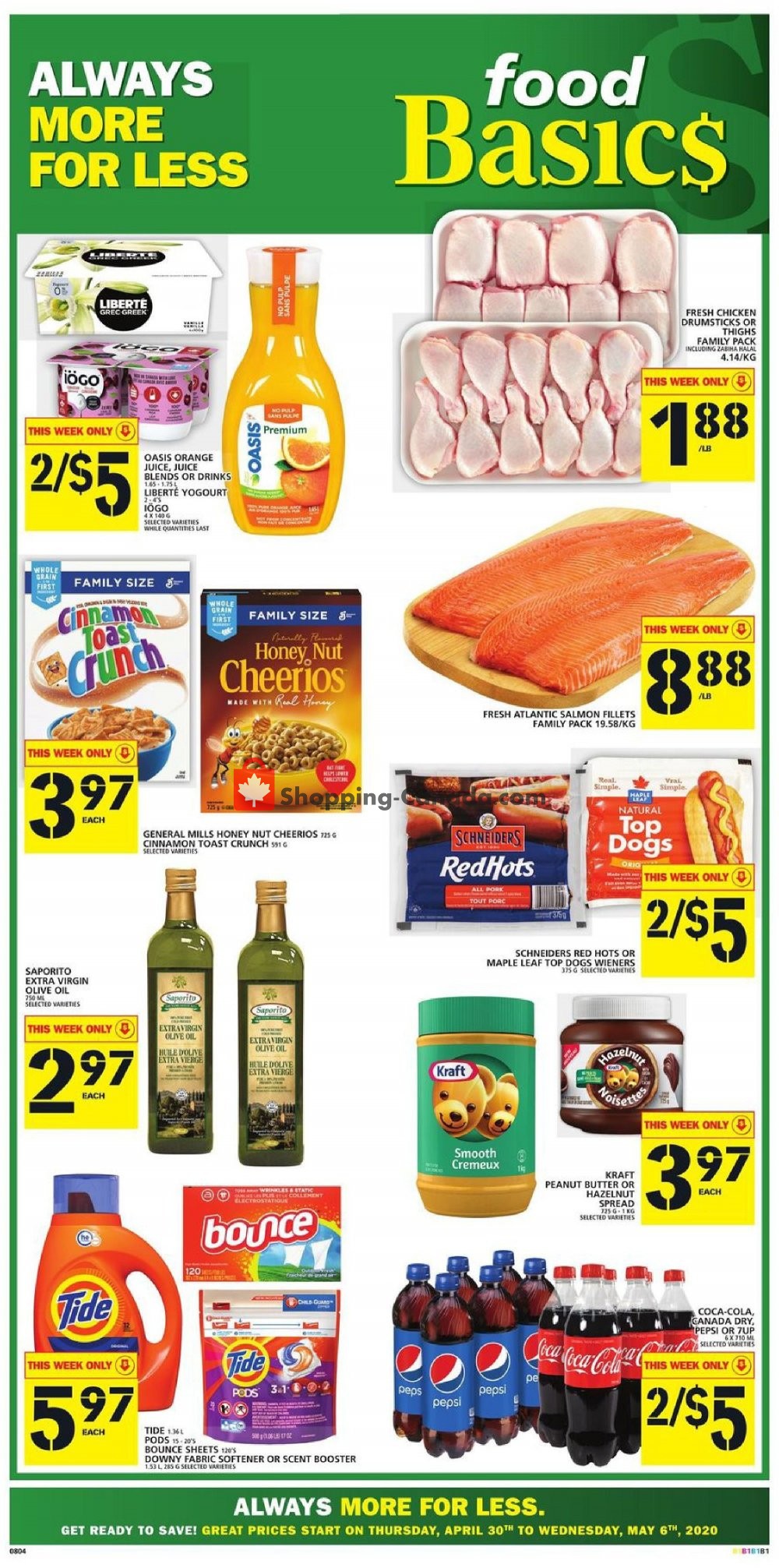 Food Basics flyer from Thursday April 30, 2020 to Wednesday May 6, 2020 - page 1