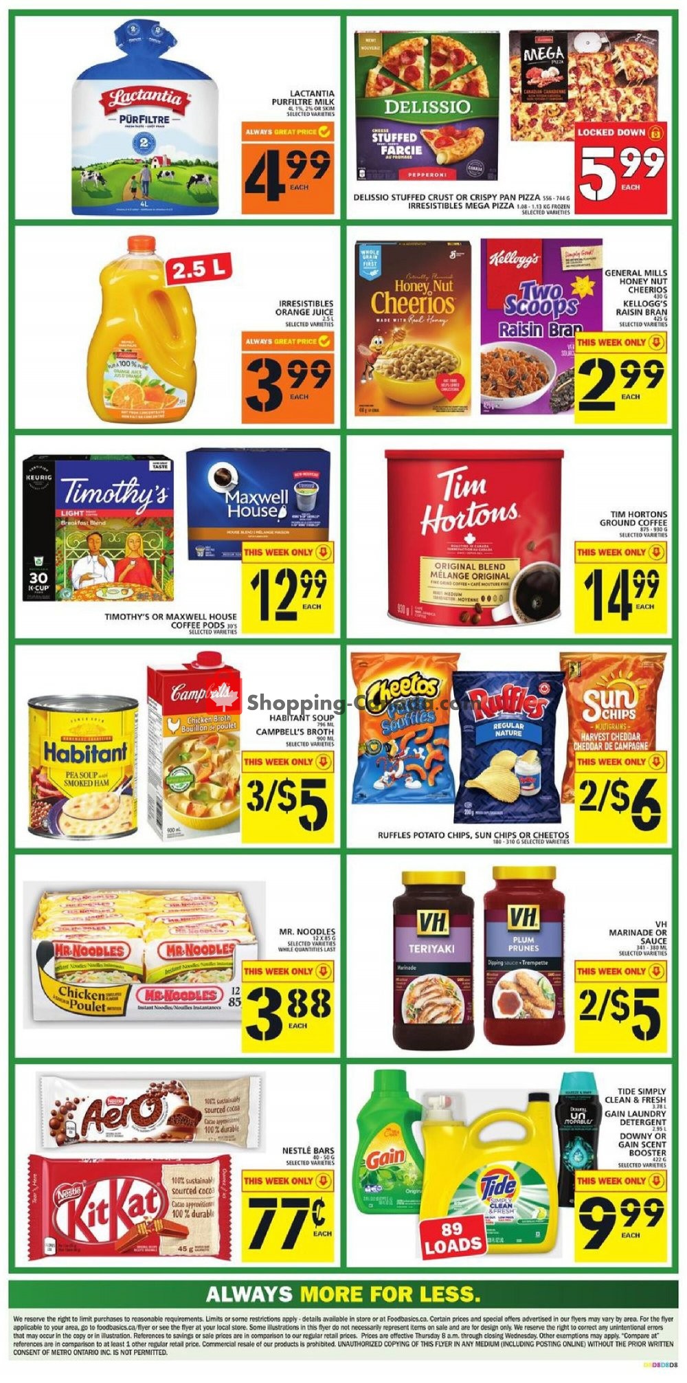 Food Basics Canada, flyer (Always More For Less) August 13 August