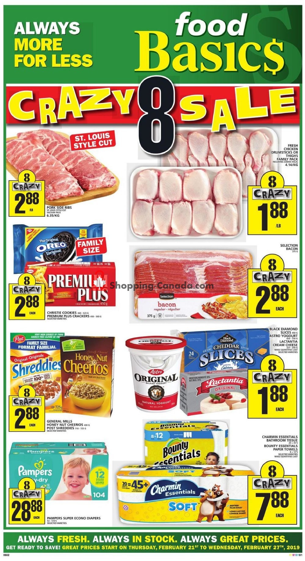 Food Basics flyer from Thursday February 21, 2019 to Wednesday February 27, 2019 - page 1
