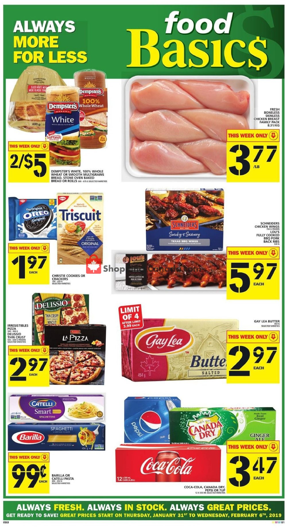 Food Basics flyer from Thursday January 31, 2019 to Wednesday February 6, 2019 - page 1