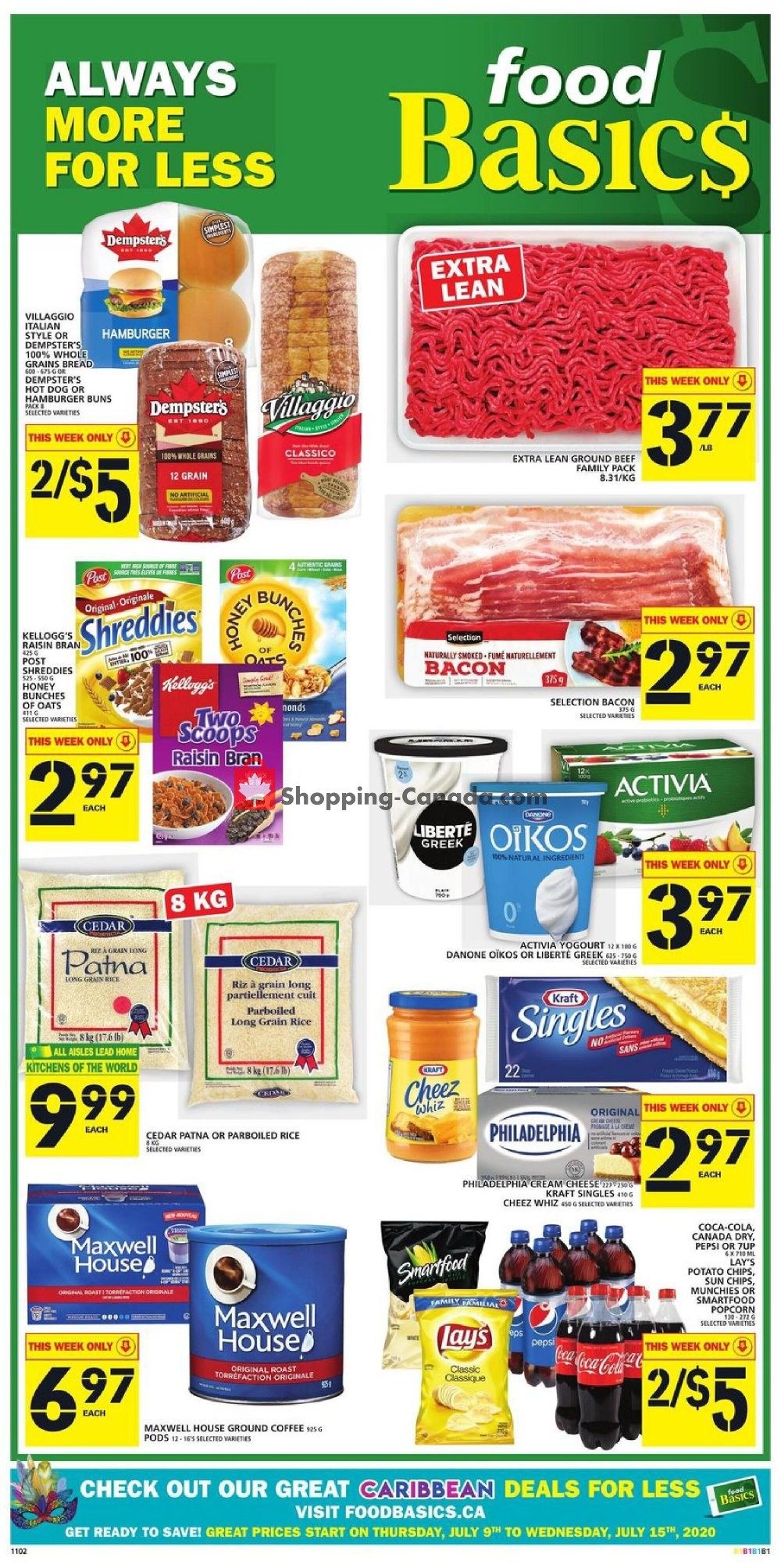 Food Basics flyer from Thursday July 9, 2020 to Wednesday July 15, 2020 - page 1