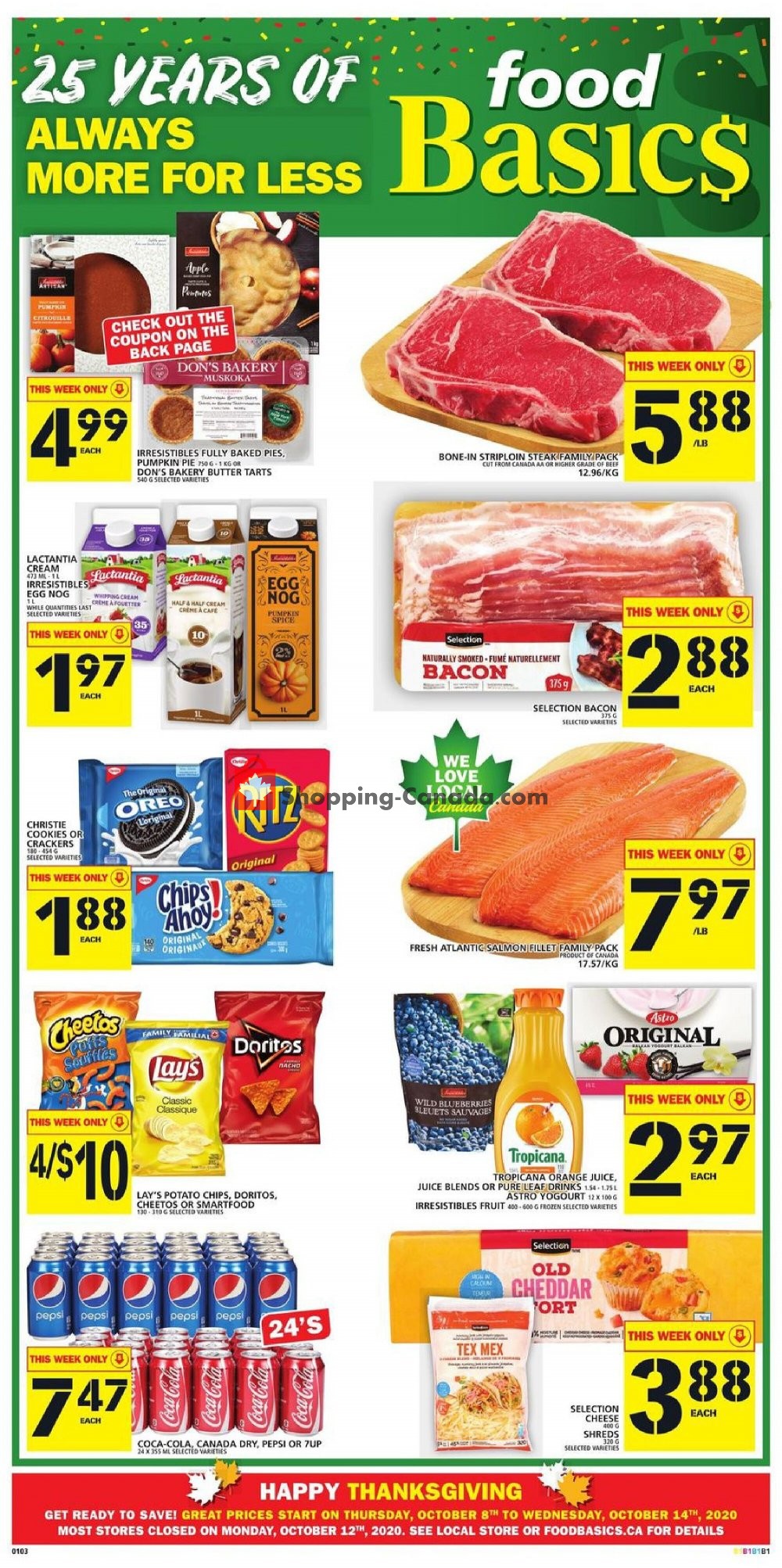 Food Basics flyer from Thursday October 8, 2020 to Wednesday October 14, 2020 - page 1