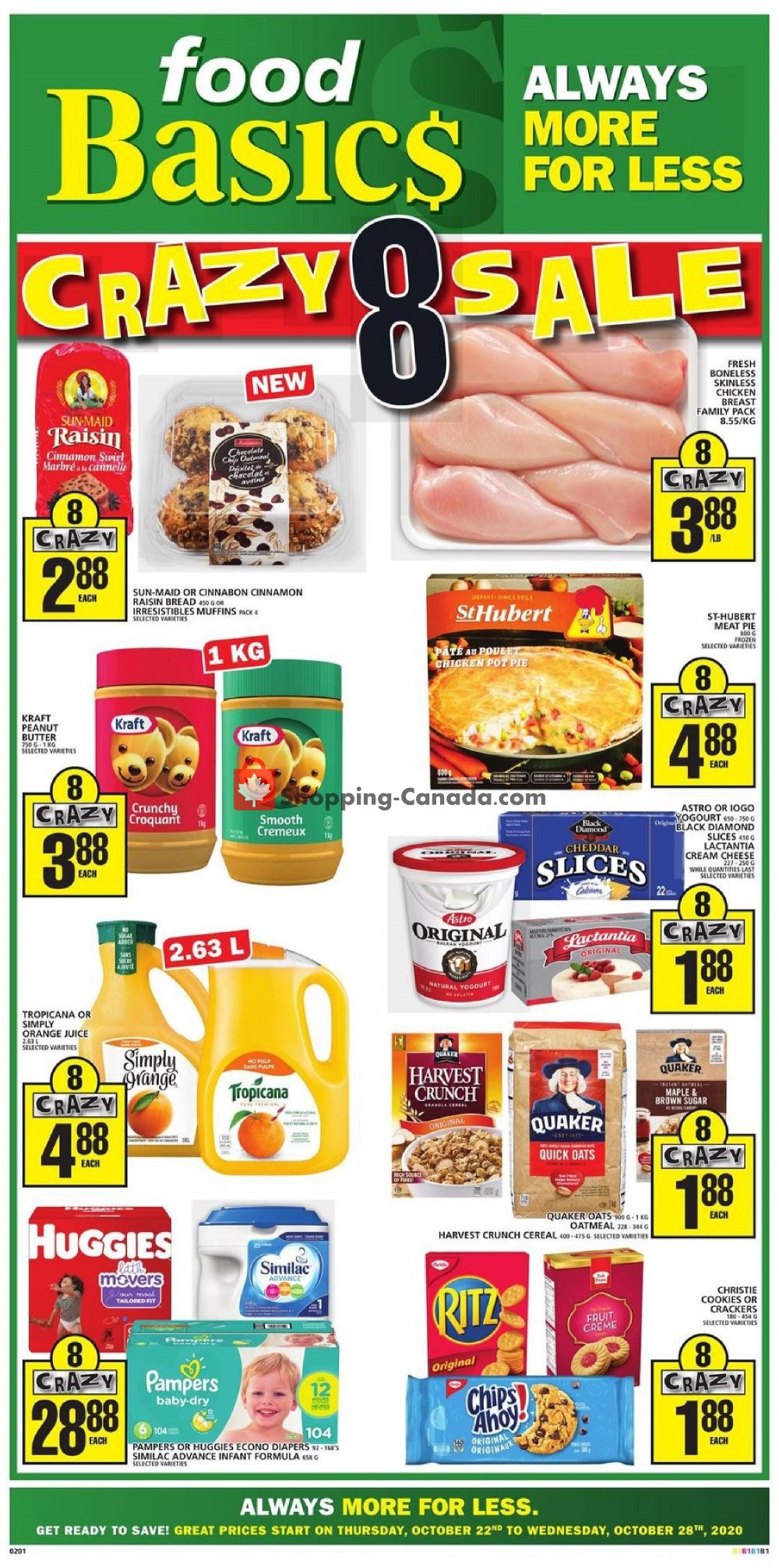 Food Basics flyer from Thursday October 22, 2020 to Wednesday October 28, 2020 - page 1