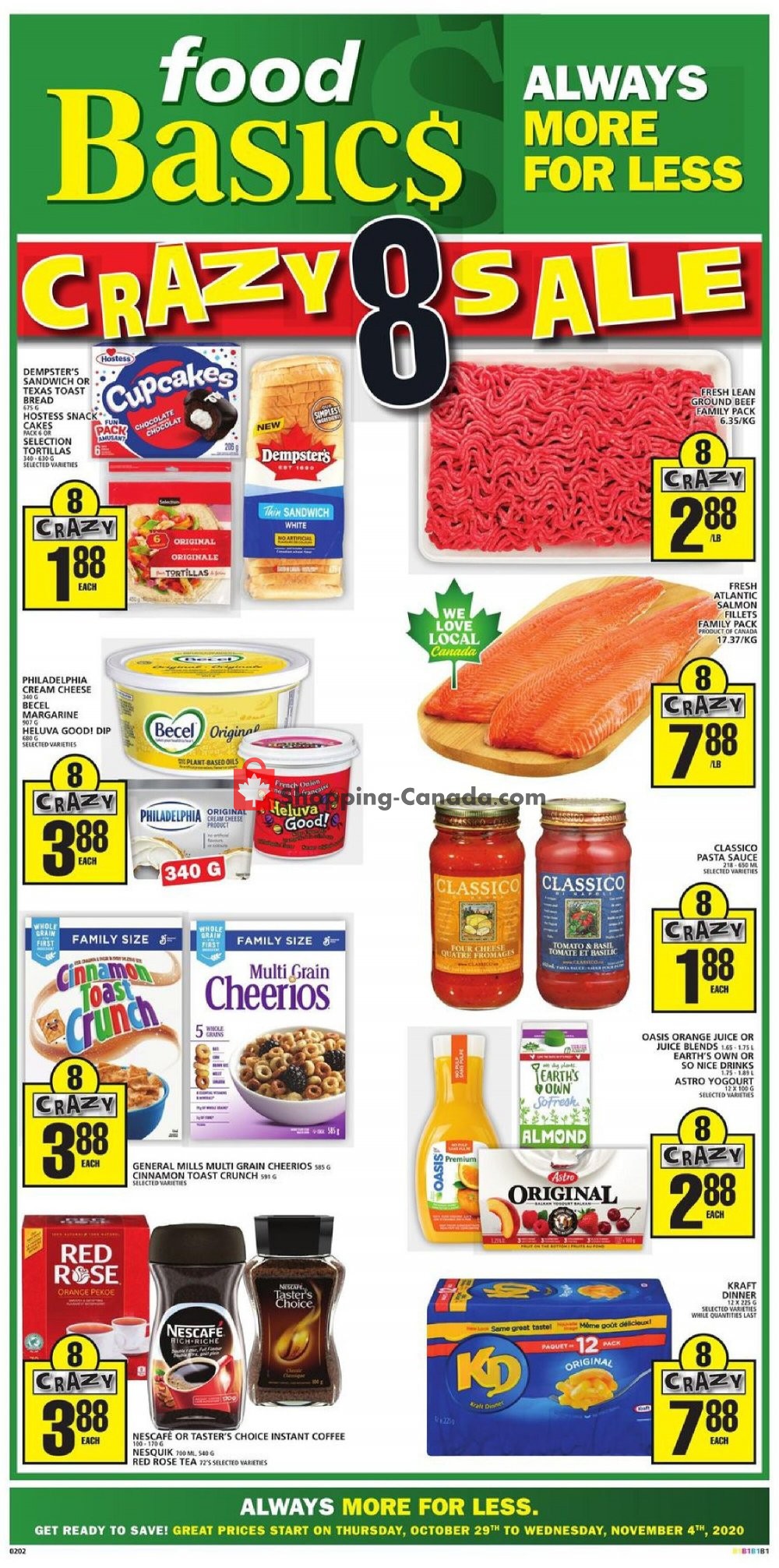 Food Basics flyer from Thursday October 29, 2020 to Wednesday November 4, 2020 - page 1