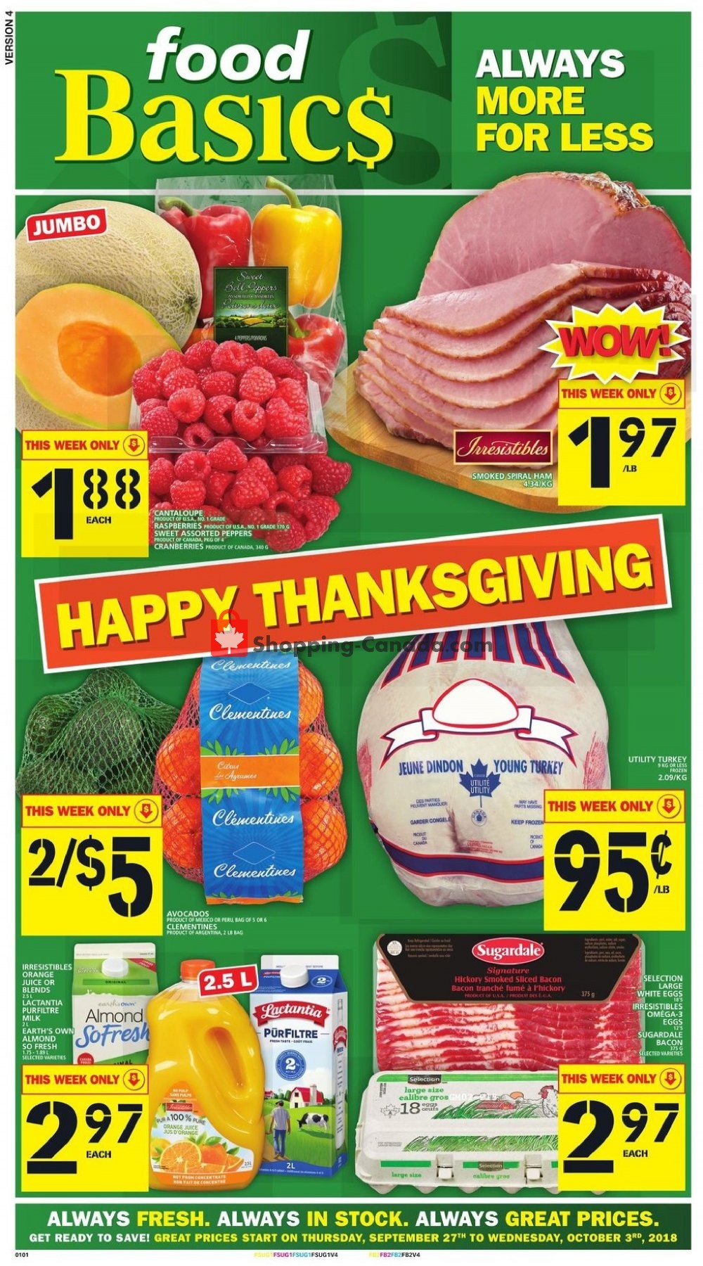 Food Basics flyer from Thursday September 27, 2018 to Wednesday October 3, 2018 - page 2