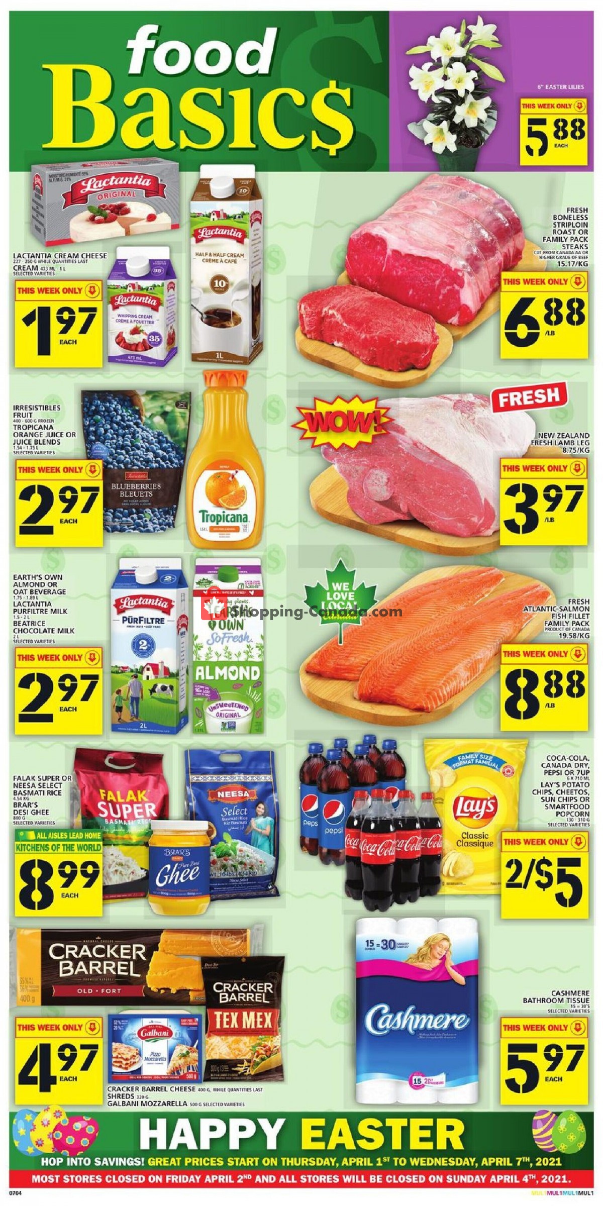 Food Basics flyer from Thursday April 1, 2021 to Wednesday April 7, 2021 - page 1