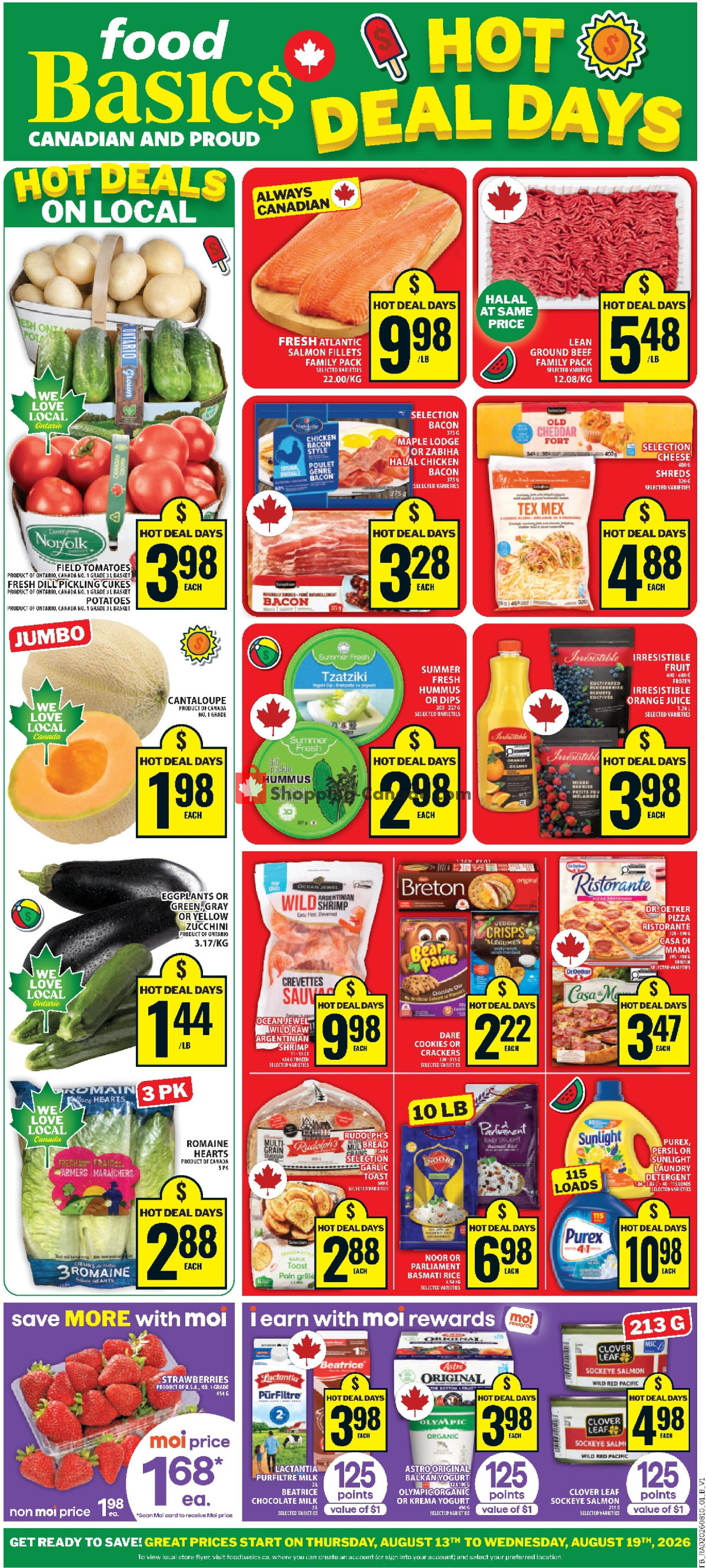 Food Basics flyer from Thursday August 13, 2026 to Wednesday August 19, 2026 - page 1
