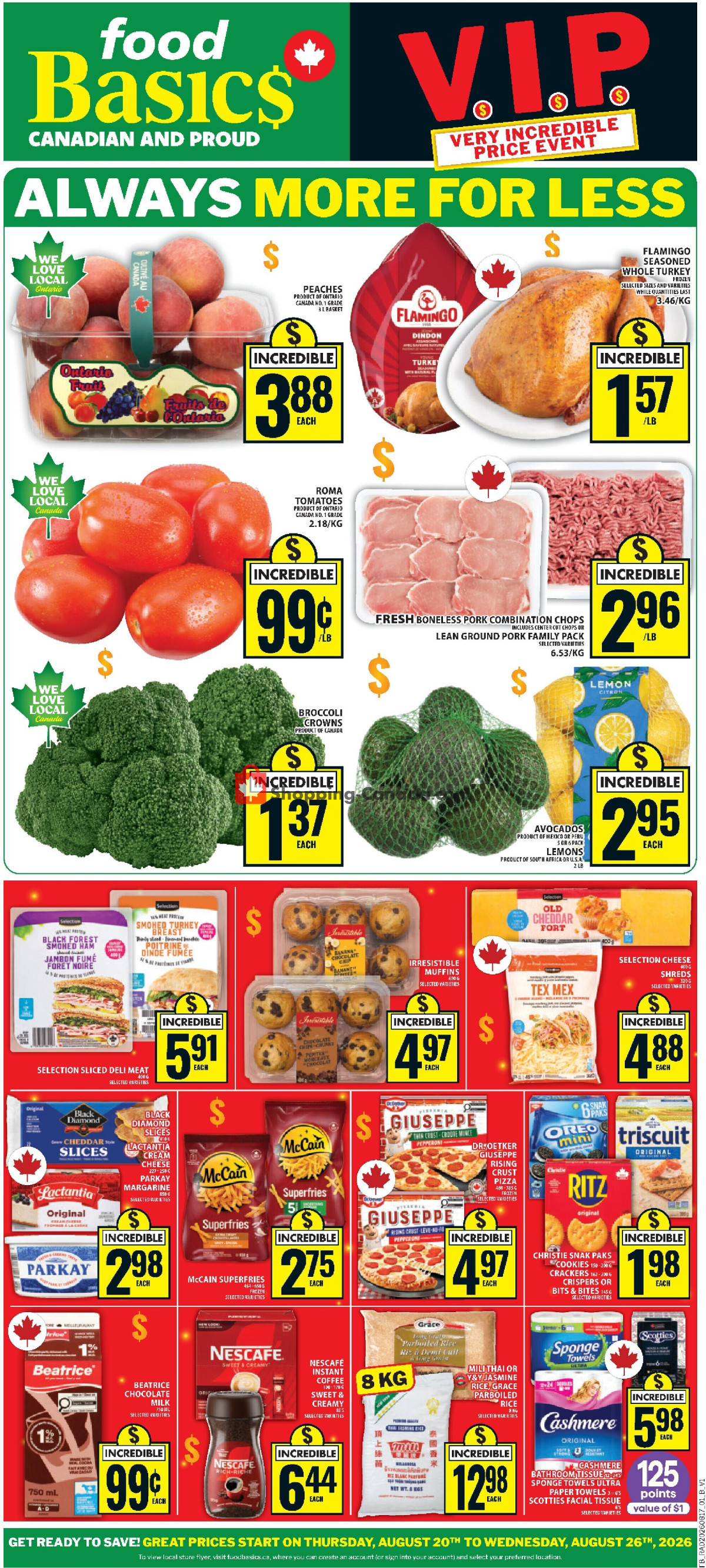 Food Basics flyer from Thursday August 20, 2026 to Wednesday August 26, 2026 - page 1