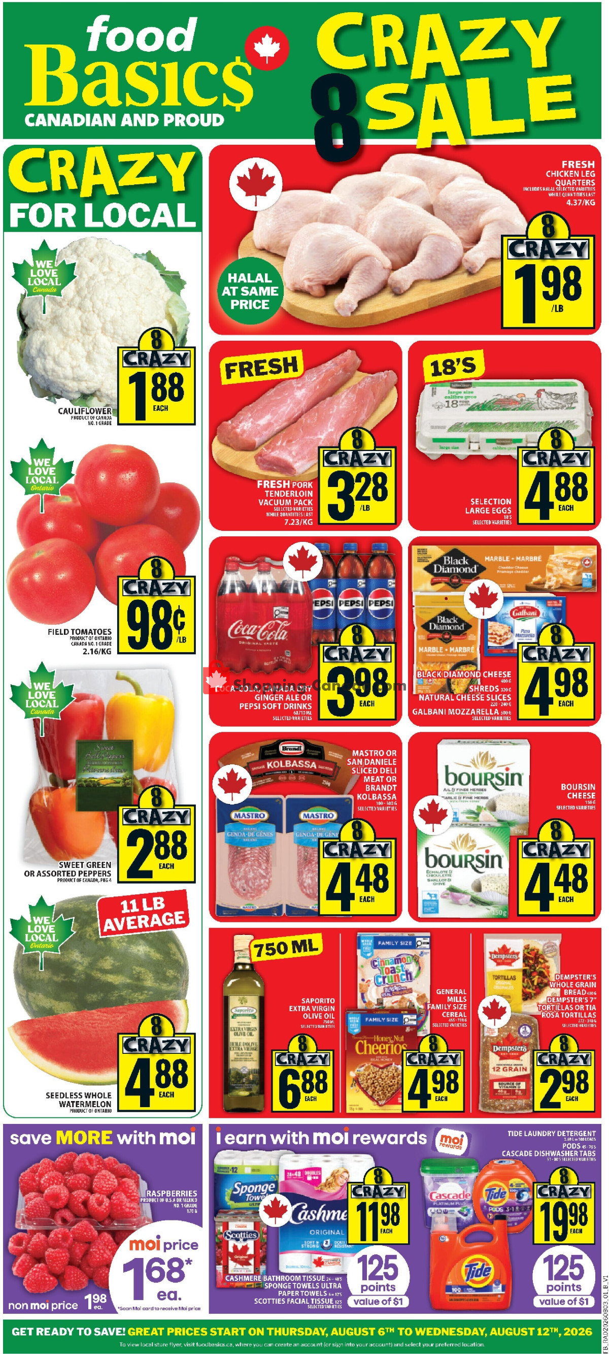 Food Basics flyer from Thursday August 6, 2026 to Wednesday August 12, 2026 - page 1