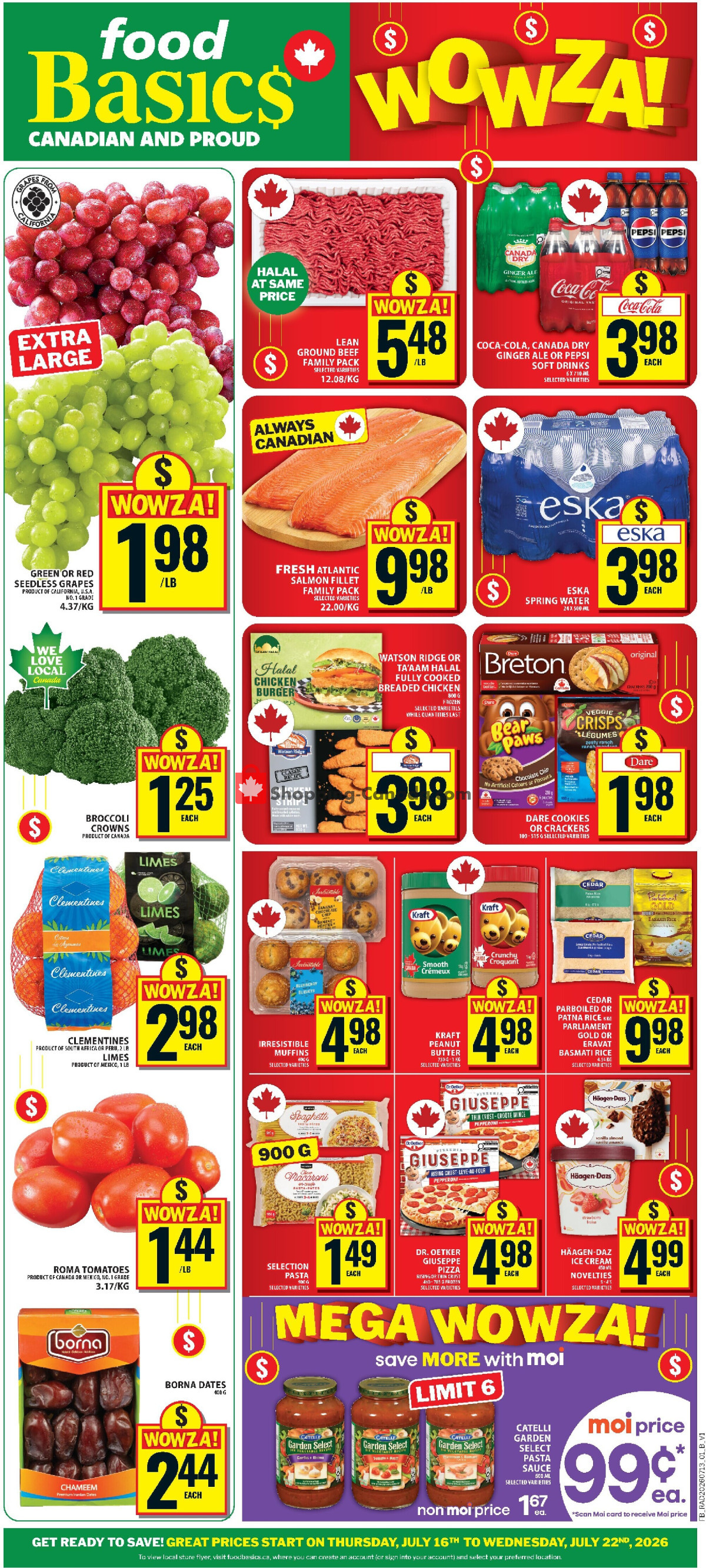 Food Basics flyer from Thursday July 16, 2026 to Wednesday July 22, 2026 - page 1