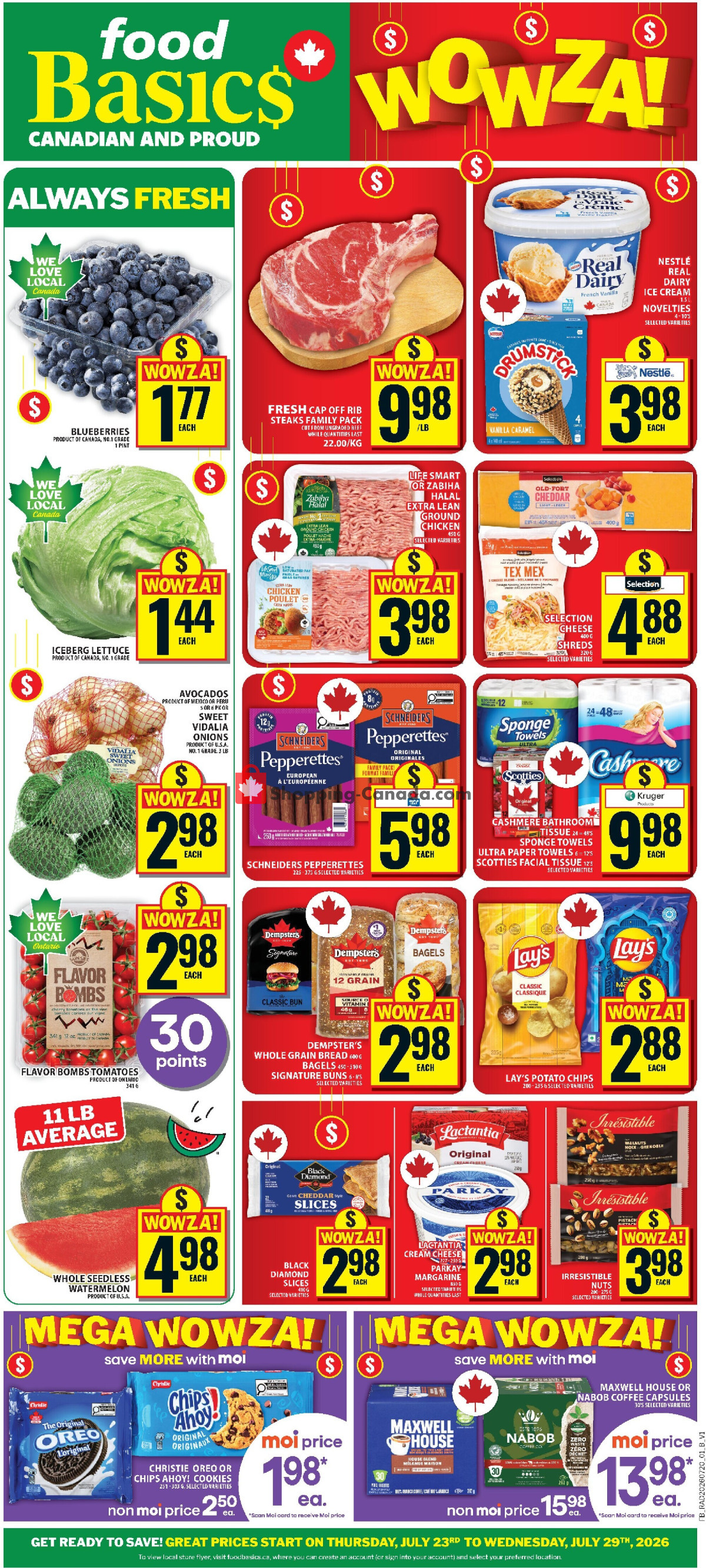 Food Basics flyer from Thursday July 23, 2026 to Wednesday July 29, 2026 - page 1