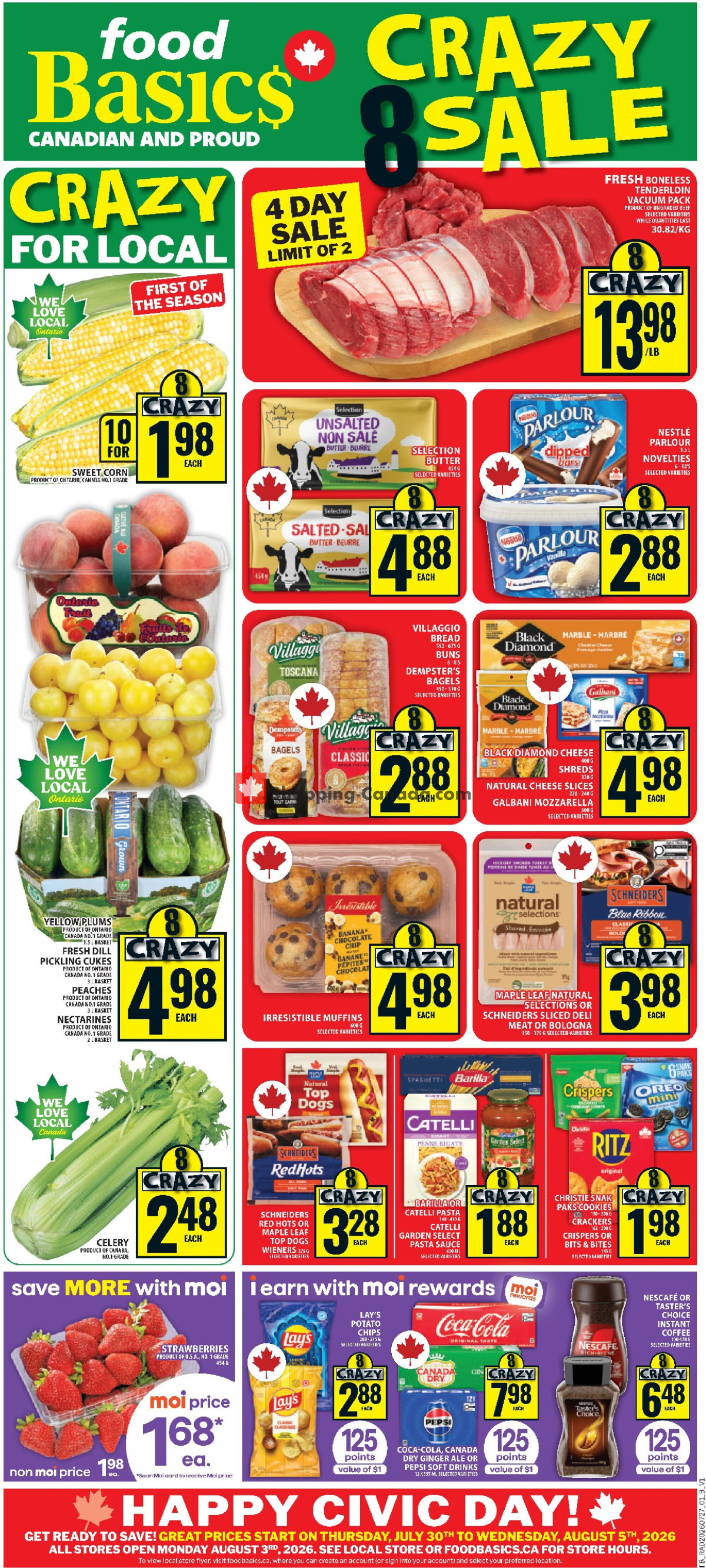 Food Basics flyer from Thursday July 30, 2026 to Wednesday August 5, 2026 - page 1