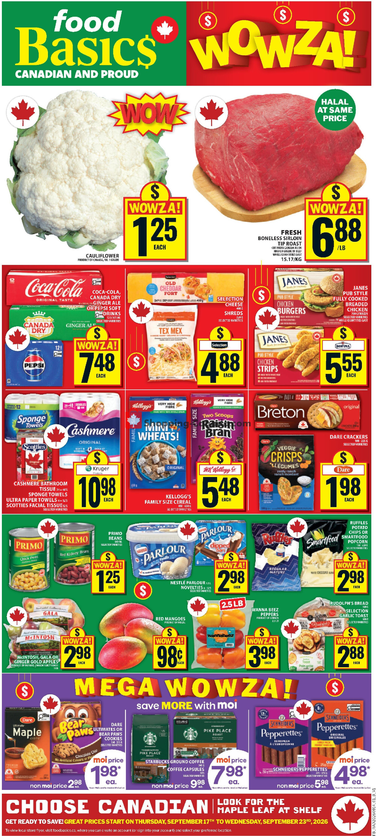 Food Basics flyer from Thursday September 17, 2026 to Wednesday September 23, 2026 - page 1