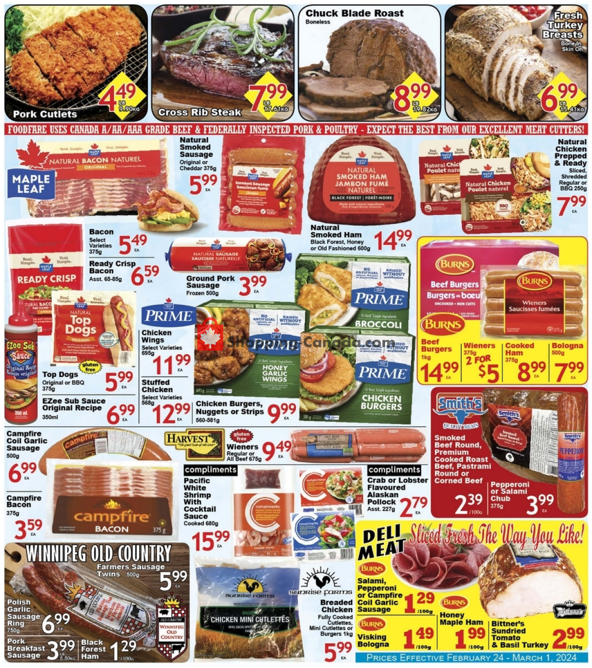 Food fare flyer from Saturday February 24, 2024 to Friday March 1, 2024 - page 4