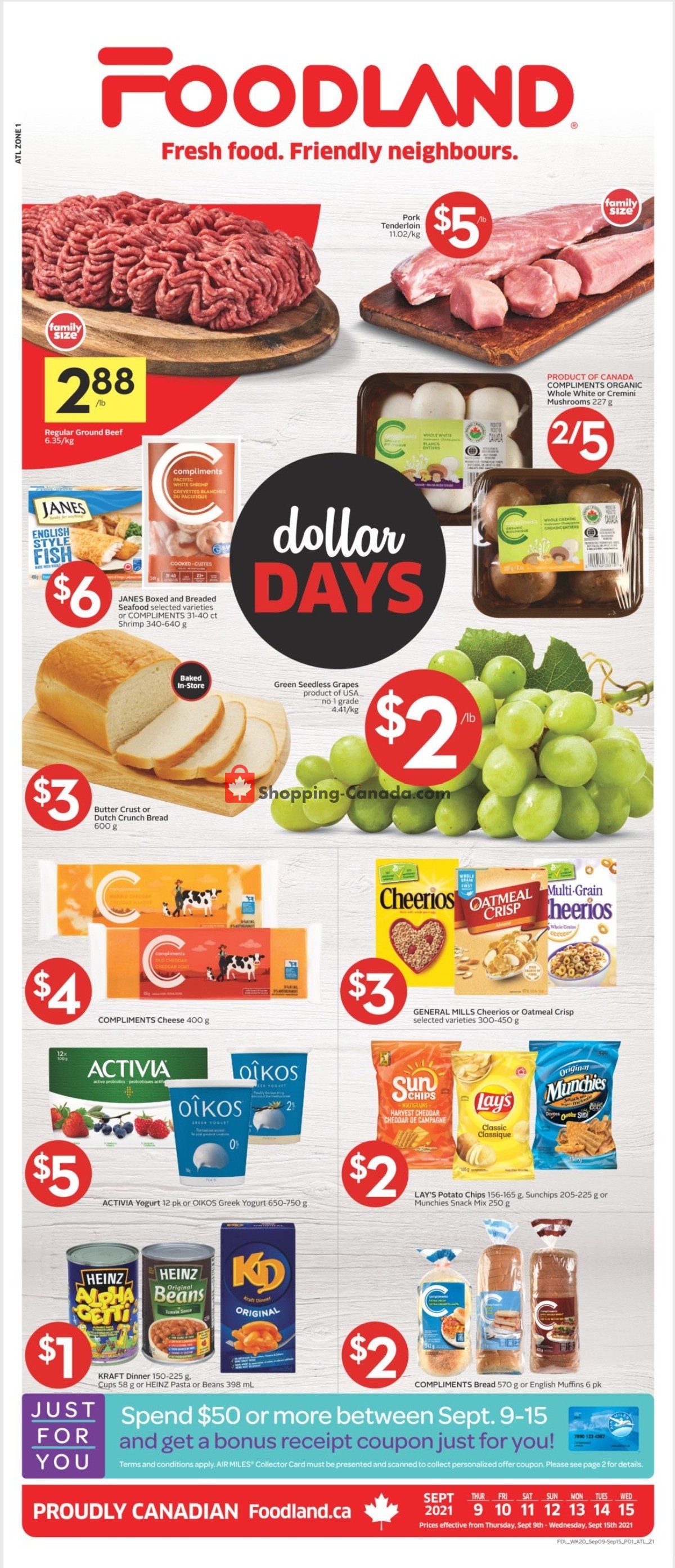 Foodland flyer from Thursday September 9, 2021 to Wednesday September 15, 2021 - page 1