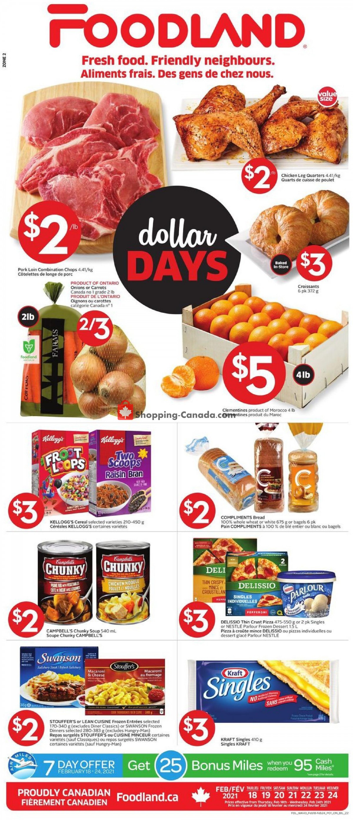 Foodland flyer from Thursday February 18, 2021 to Wednesday February 24, 2021 - page 1