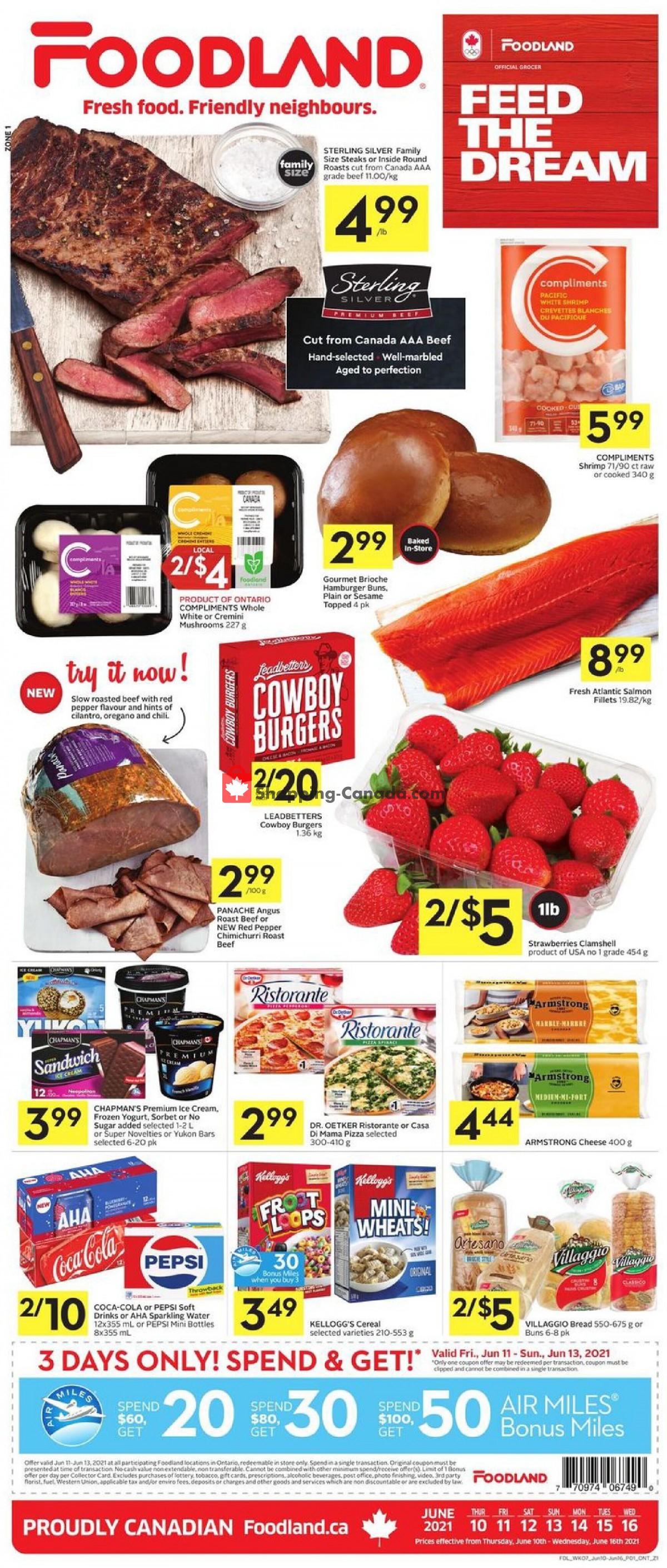 Foodland flyer from Thursday June 10, 2021 to Wednesday June 16, 2021 - page 1