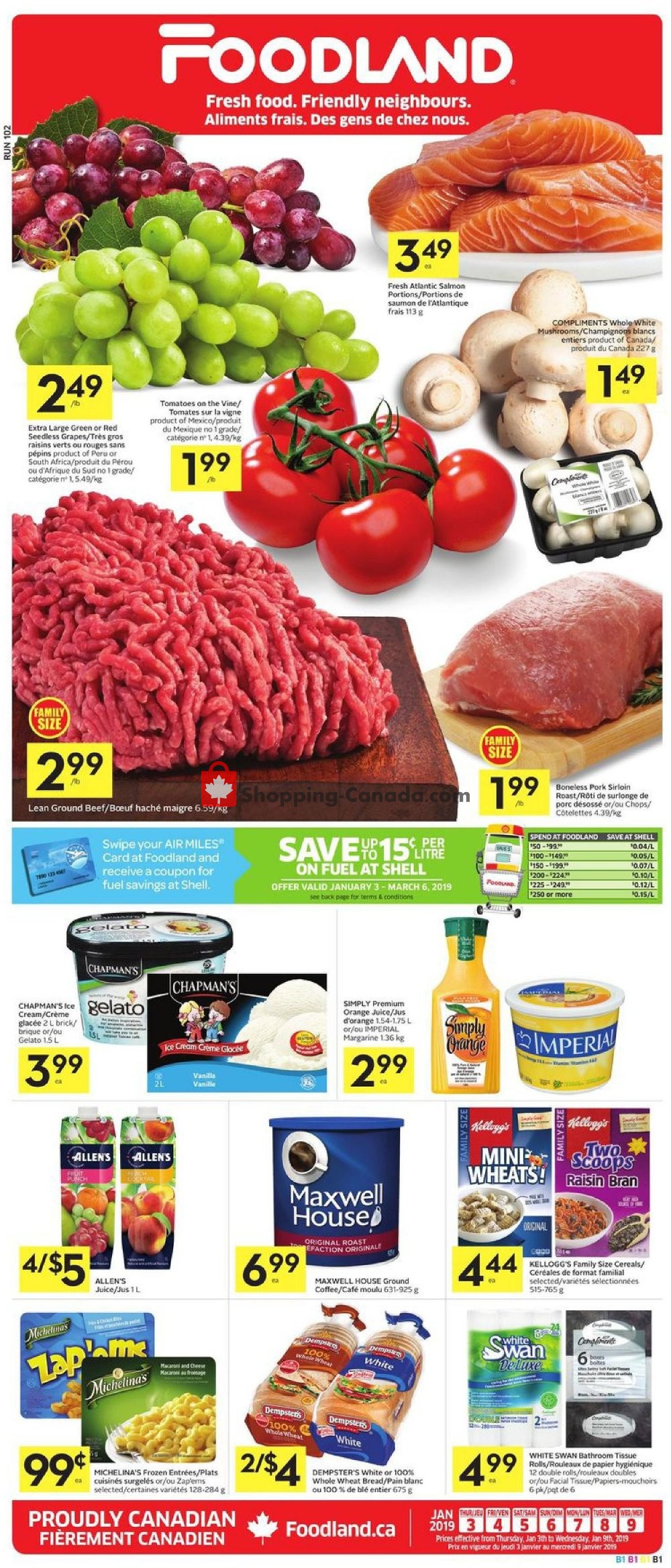 Foodland flyer from Thursday January 3, 2019 to Wednesday January 9, 2019 - page 1