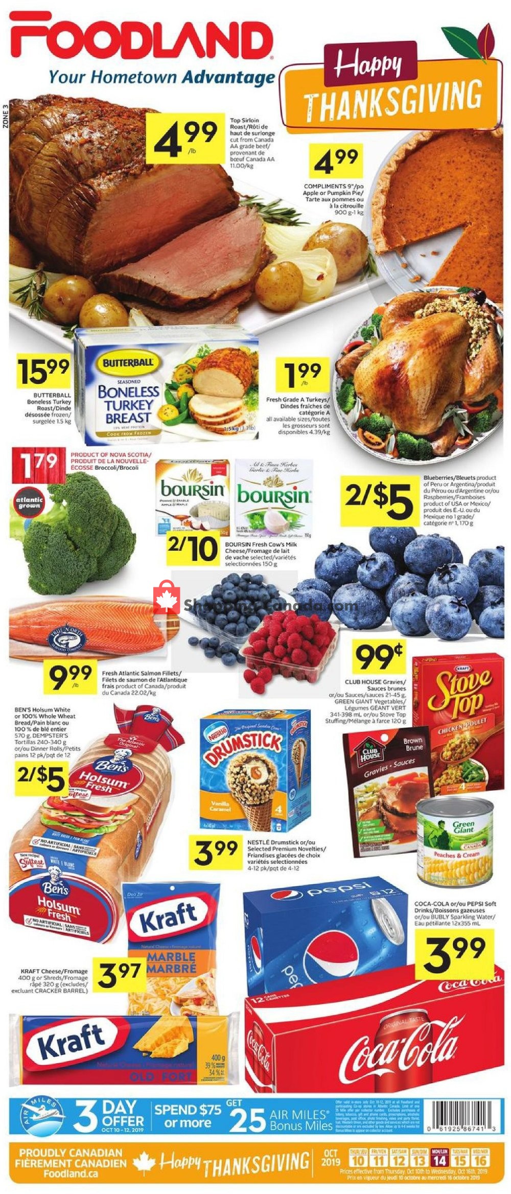 Foodland flyer from Thursday October 10, 2019 to Wednesday October 16, 2019 - page 1