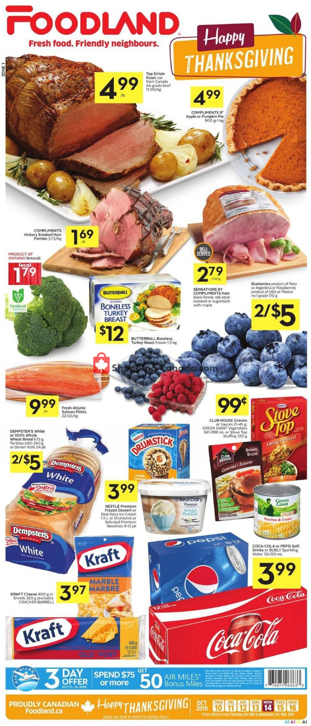 Foodland flyer from Thursday October 10, 2019 to Wednesday October 16, 2019 - page 1