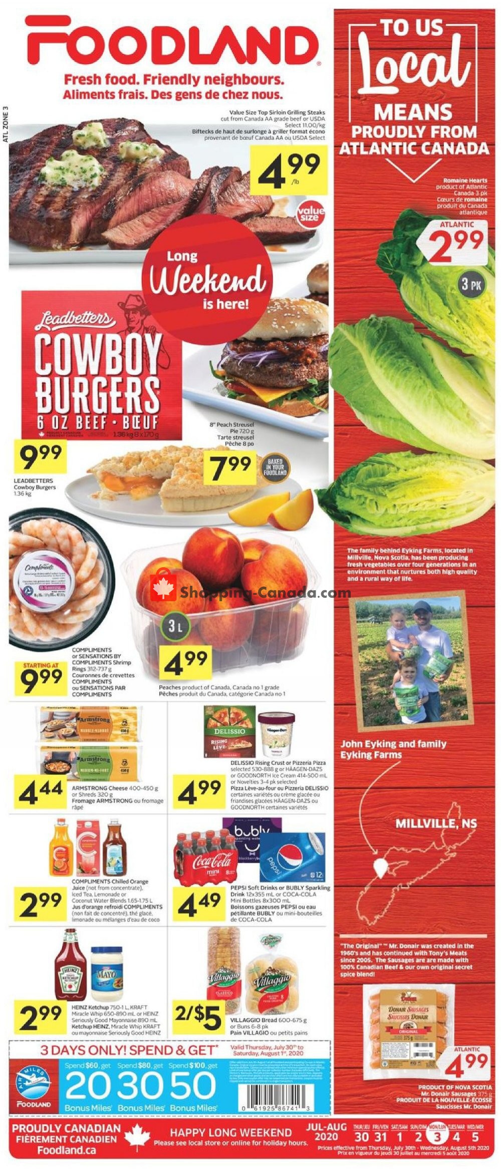 Foodland flyer from Thursday July 30, 2020 to Wednesday August 5, 2020 - page 1
