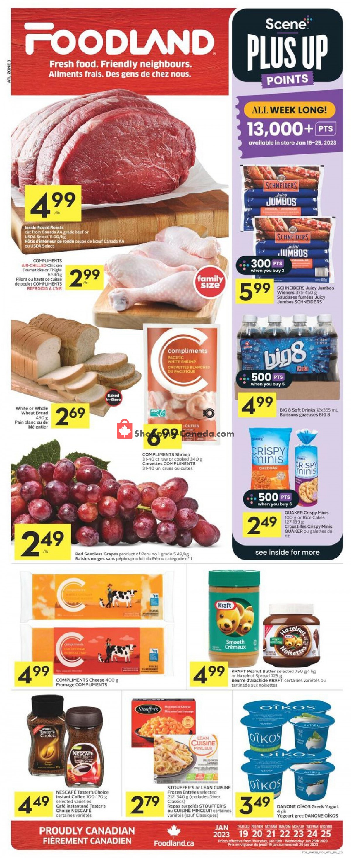 Foodland flyer from Thursday January 19, 2023 to Wednesday January 25, 2023 - page 1