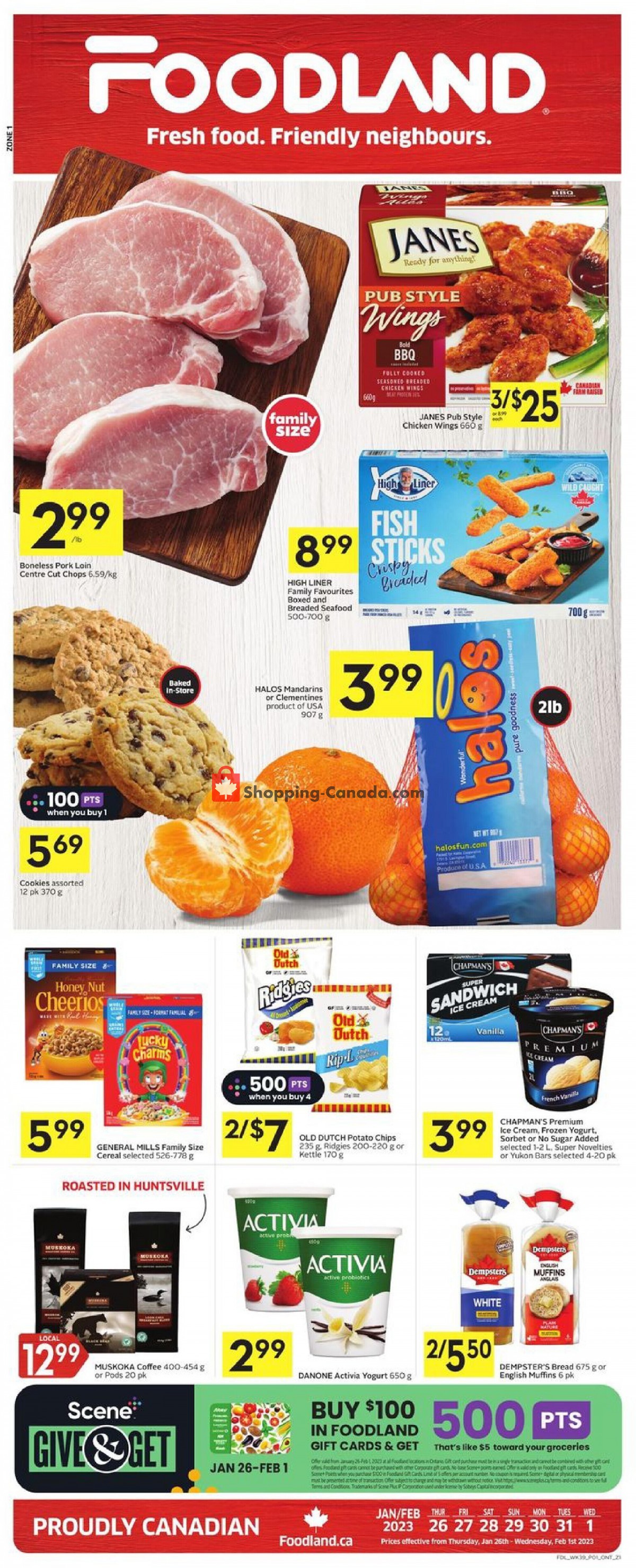 Foodland flyer from Thursday January 26, 2023 to Wednesday February 1, 2023 - page 1
