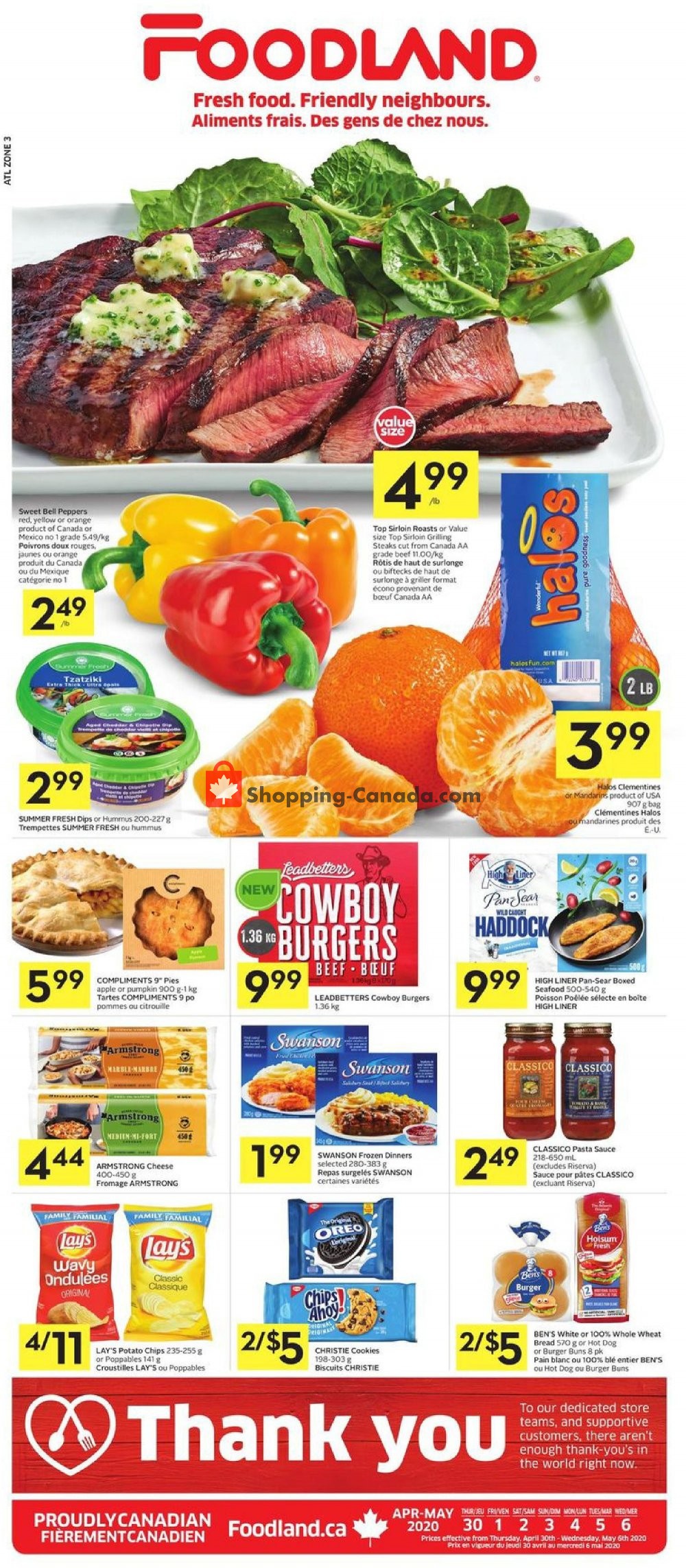 Foodland flyer from Thursday April 30, 2020 to Wednesday May 6, 2020 - page 1